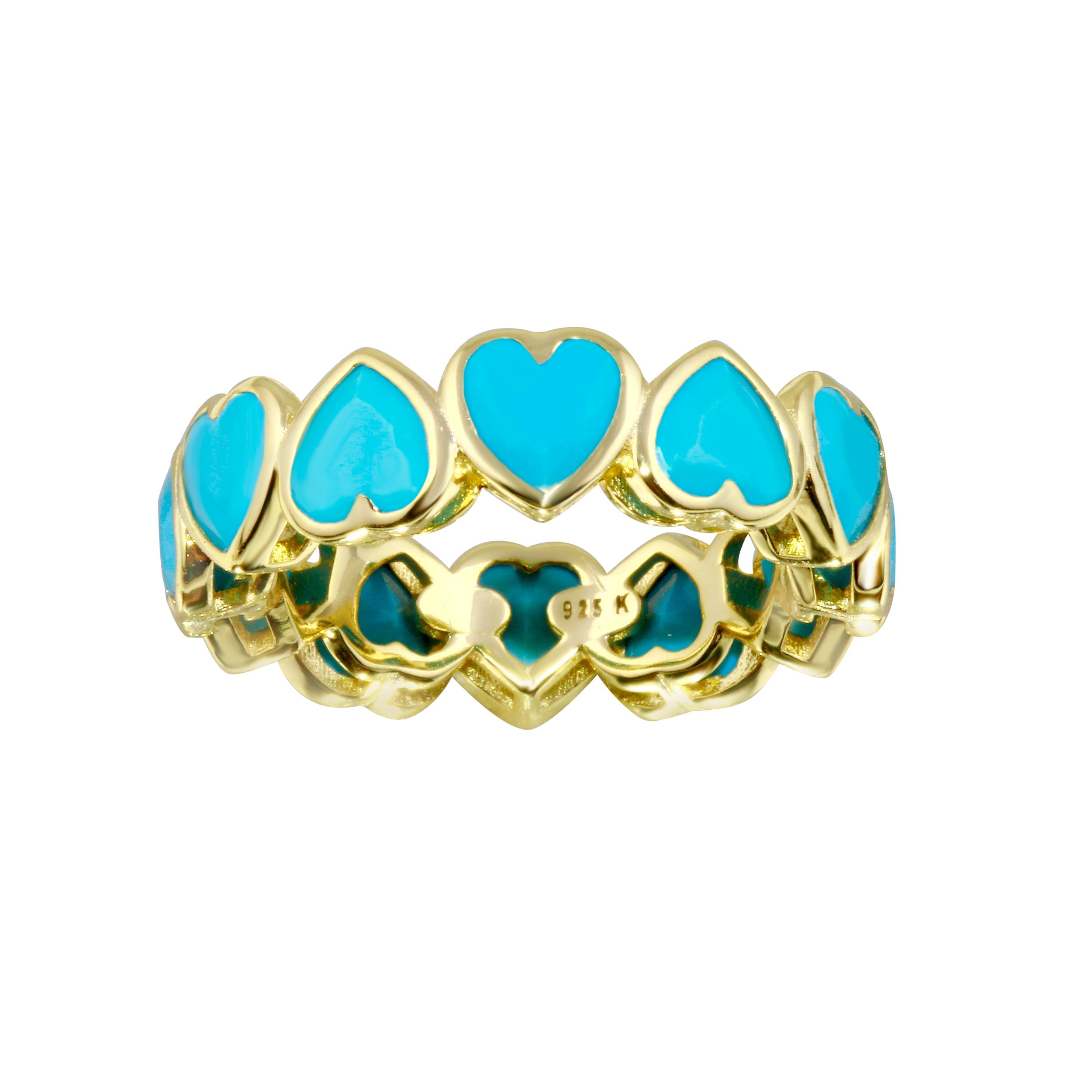 Turquoise Jumbo Heart Band