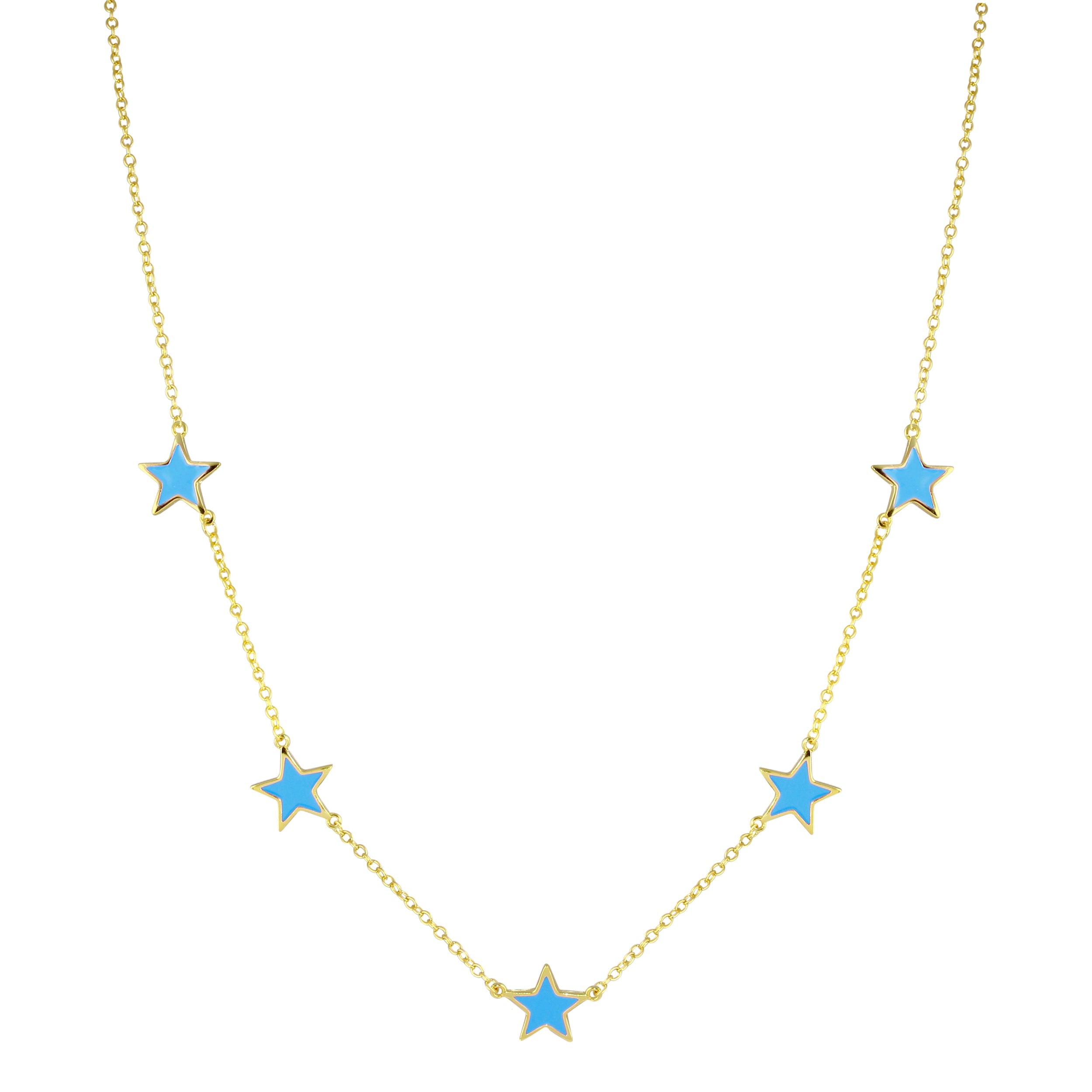 Color Enamel Star Necklace