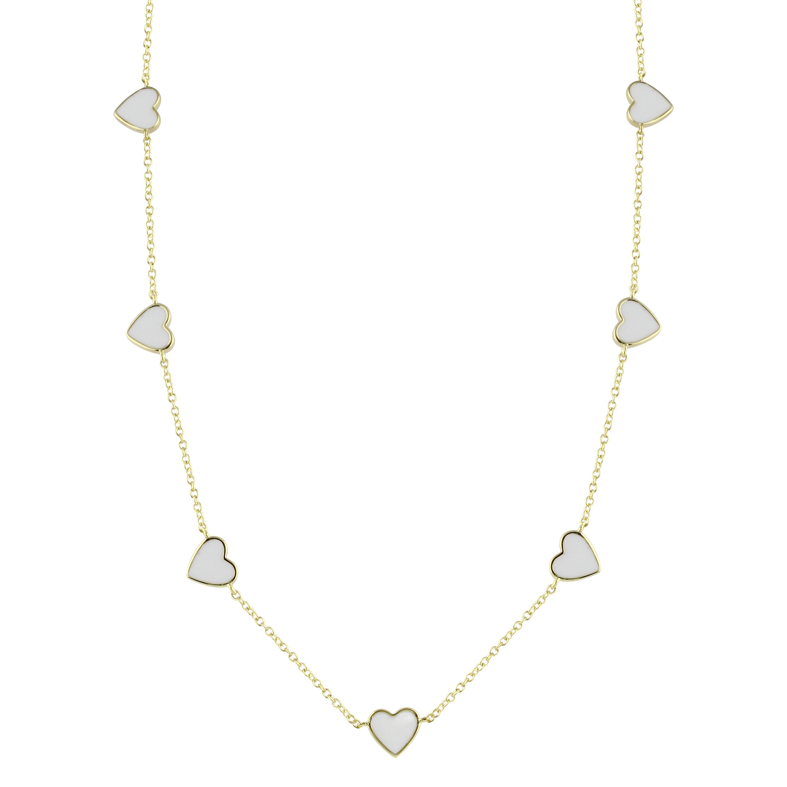 Sweetest Enamel Heart Necklace