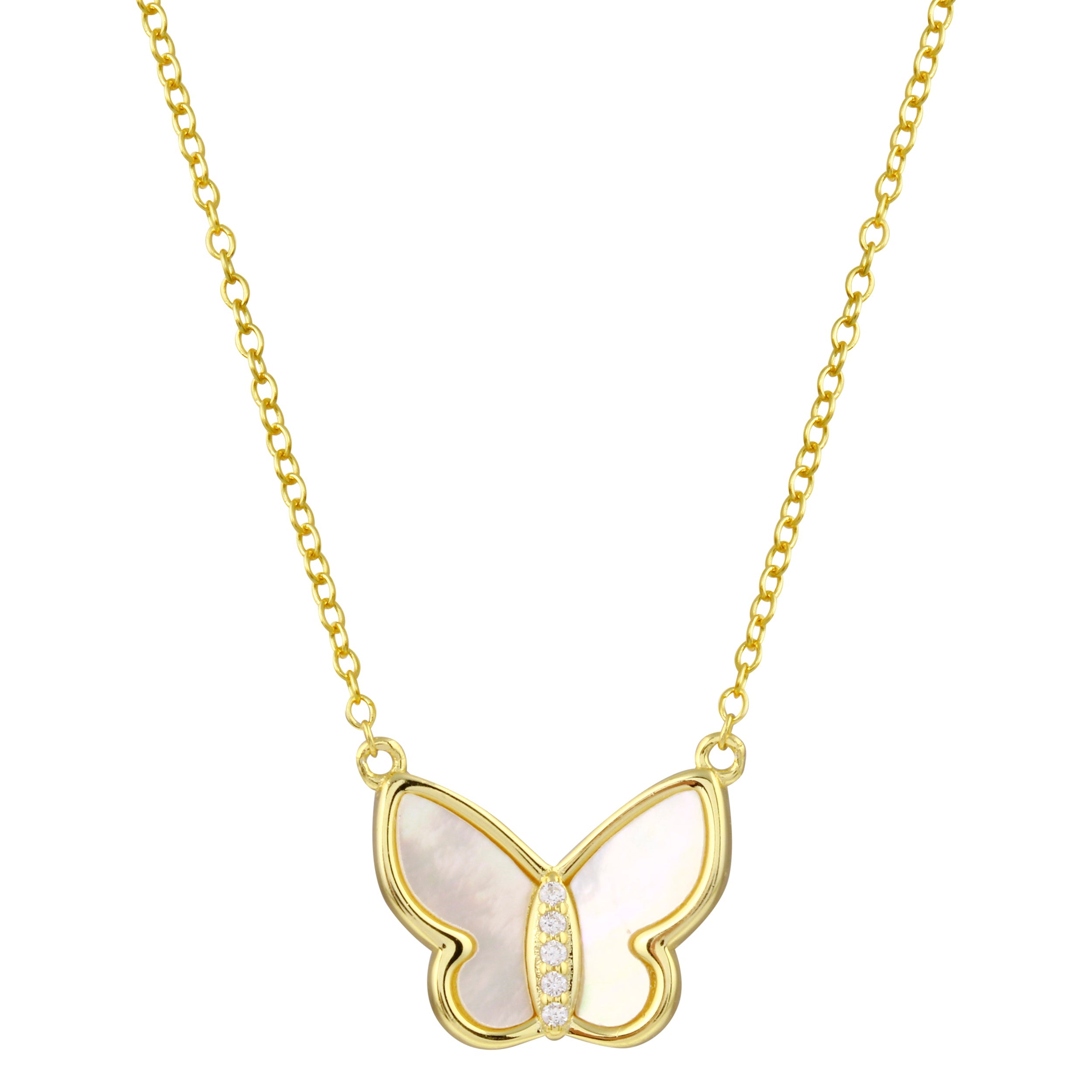 MOP Butterfly Necklace