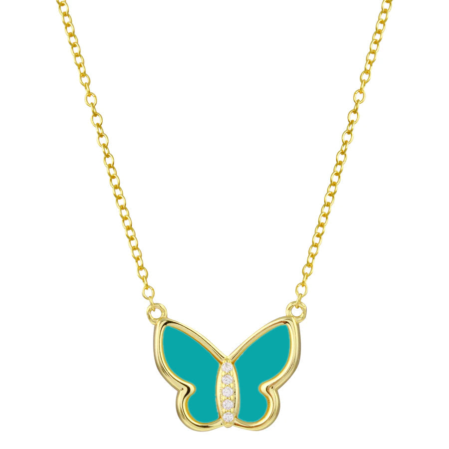 Turquoise Butterfly Necklace