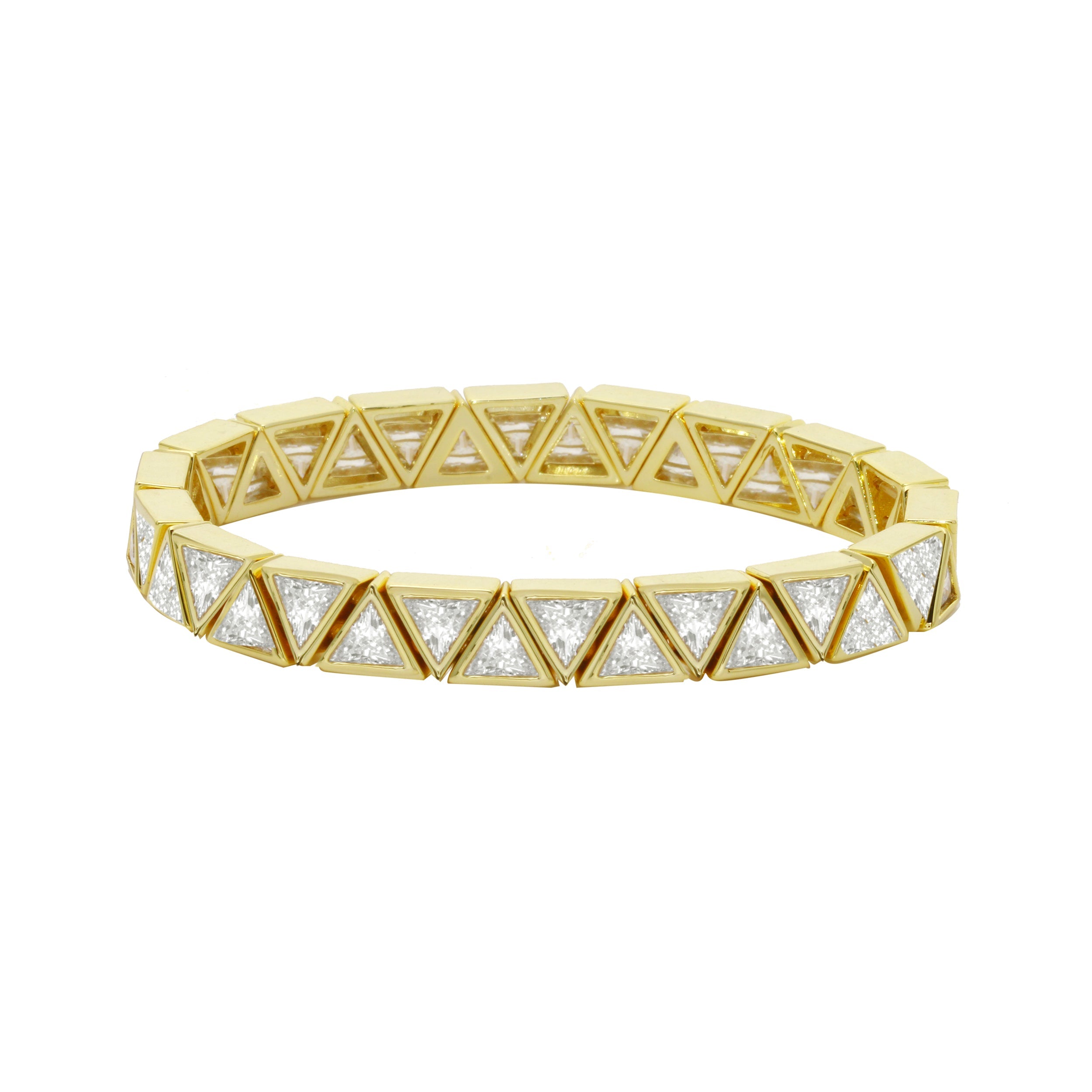 All Diamond Triangle Stretchy Bracelet