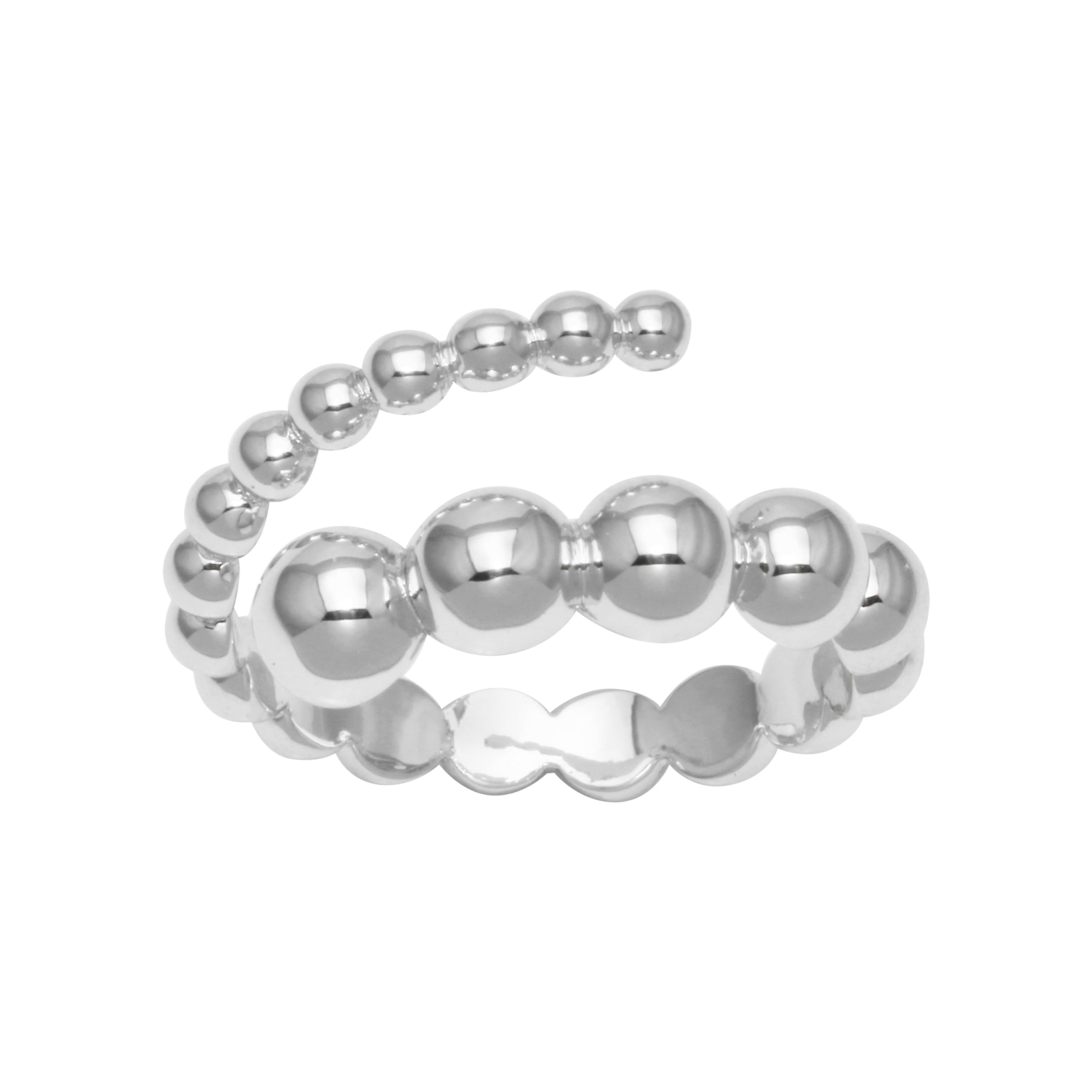 Ball Spiral Open Ring