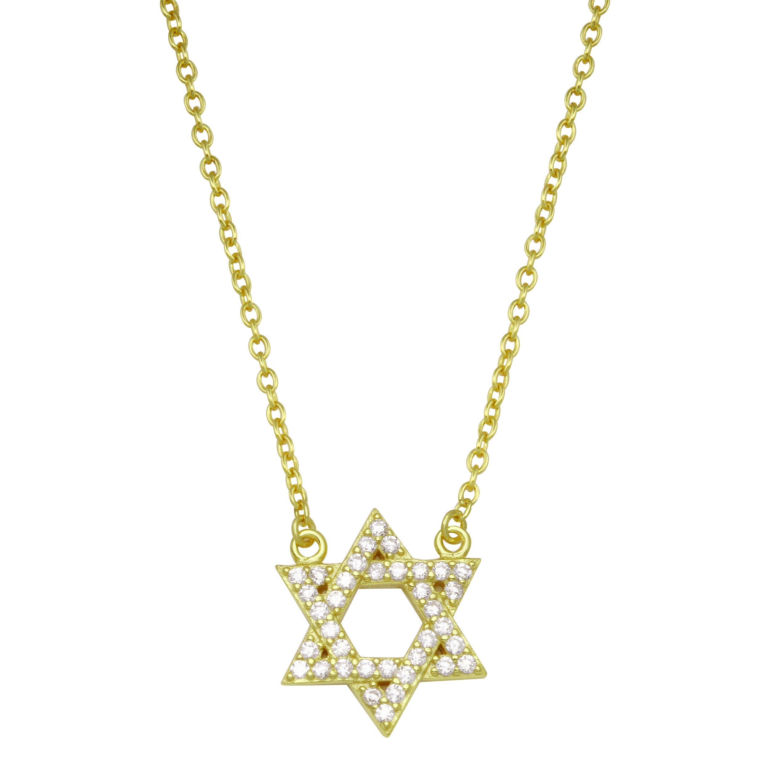 Pave Star of David Necklace