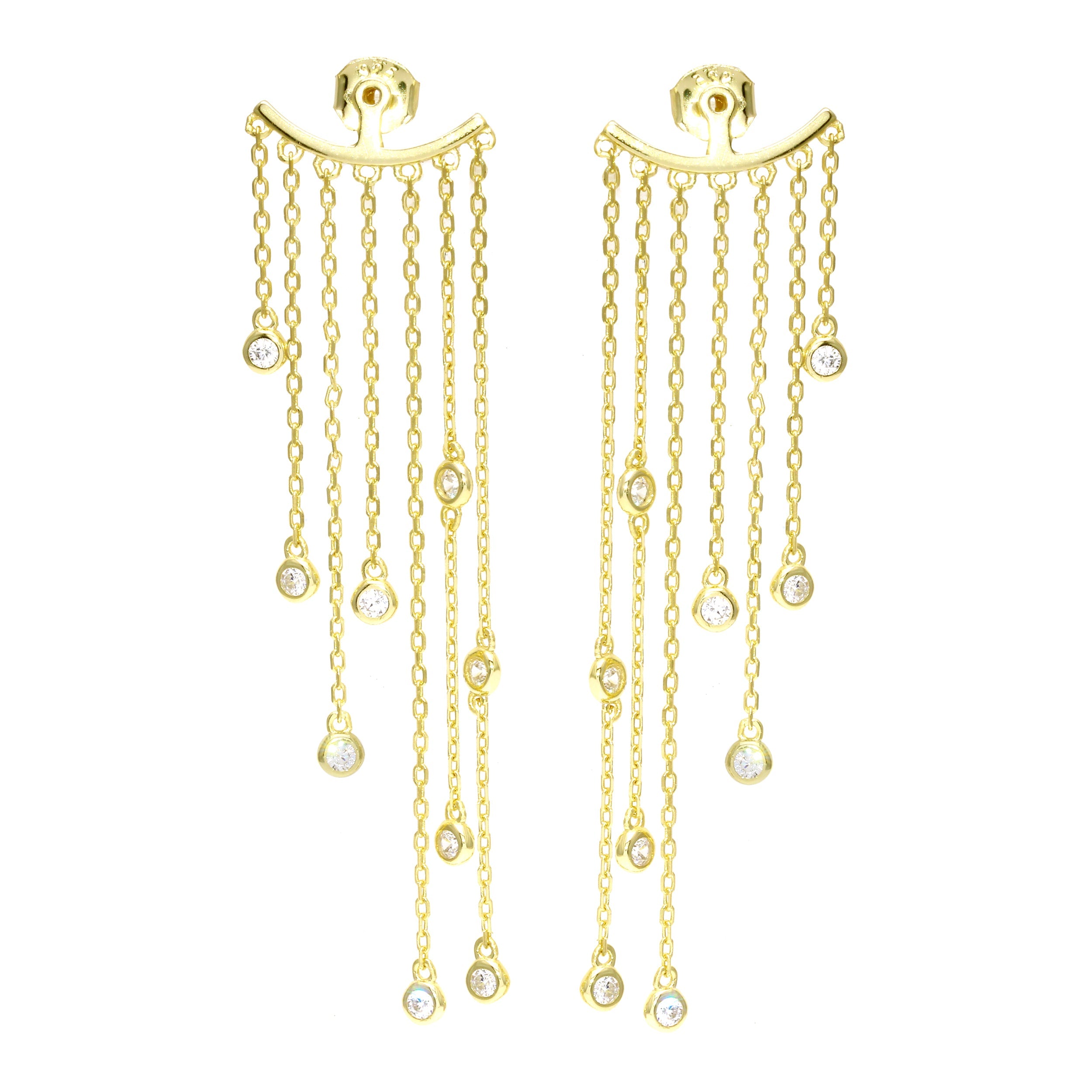 Bezel Fringe Earring Backs