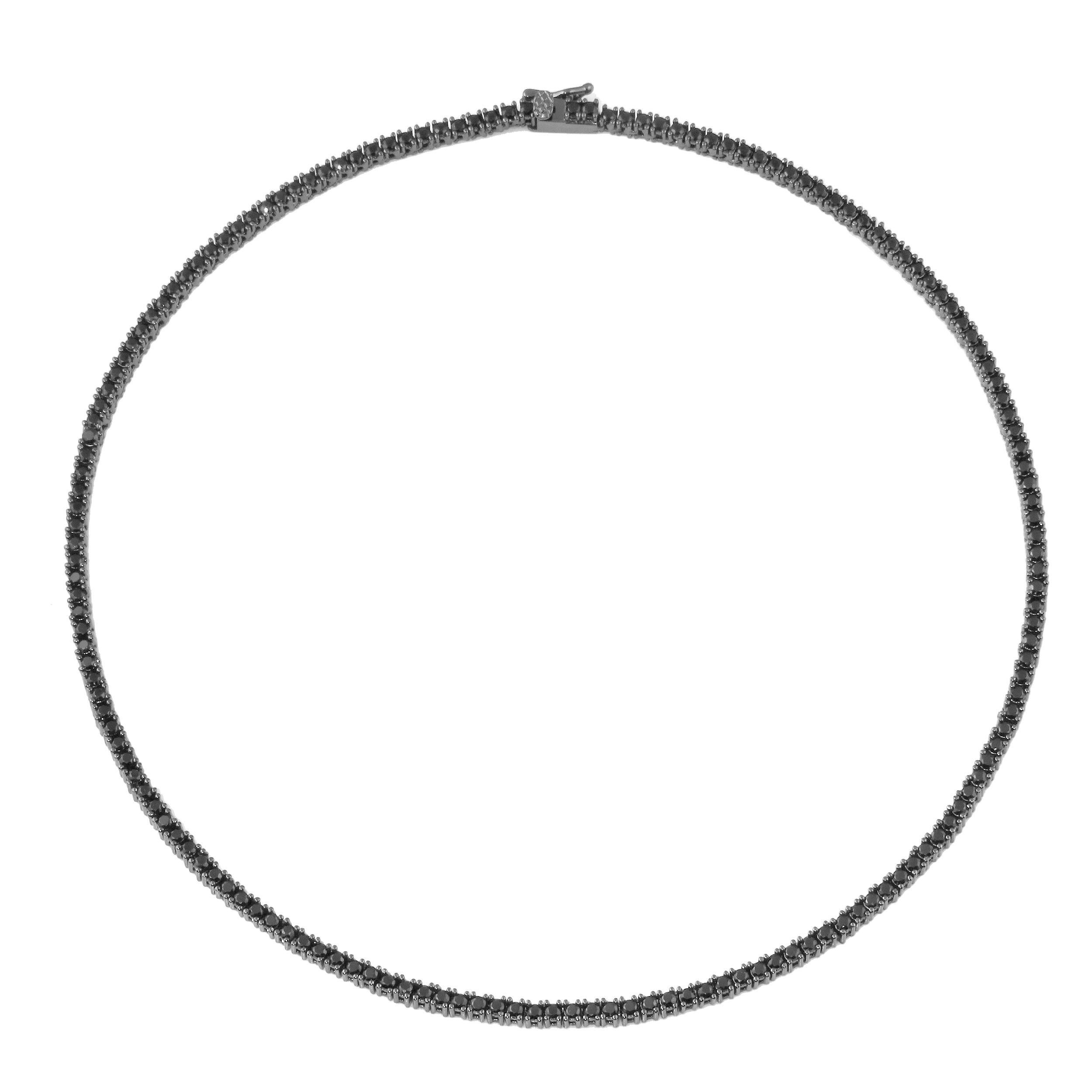 Thin Black Tennis Choker