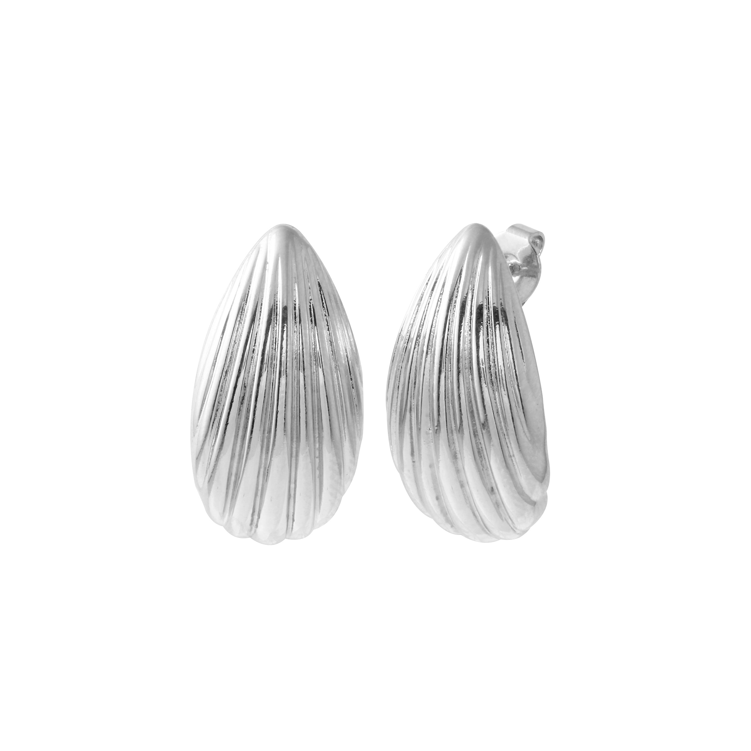 Fluted Drop Earrings