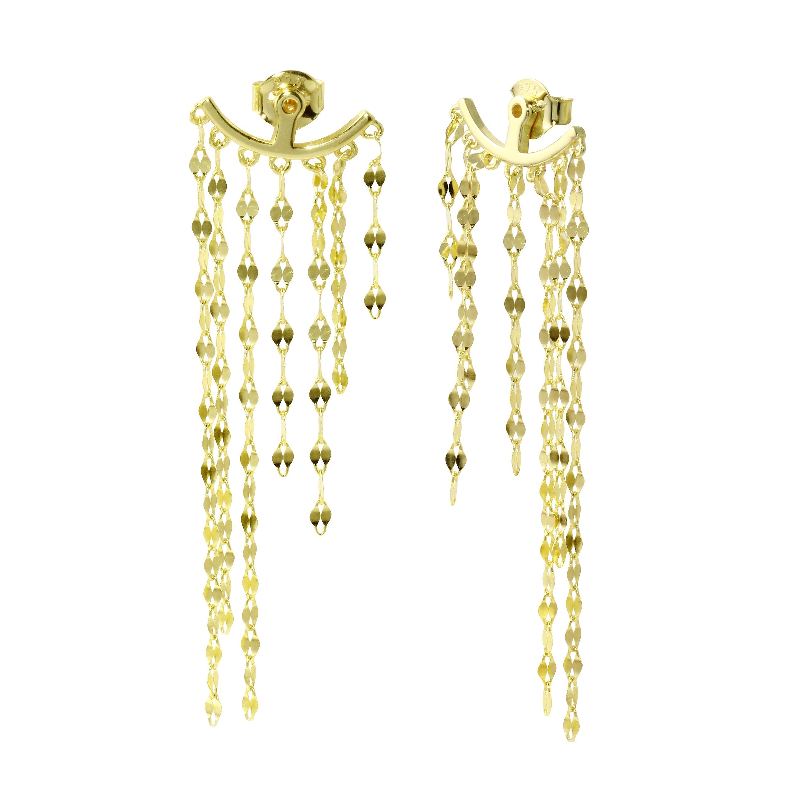 Fringe Chain Earrings Backs