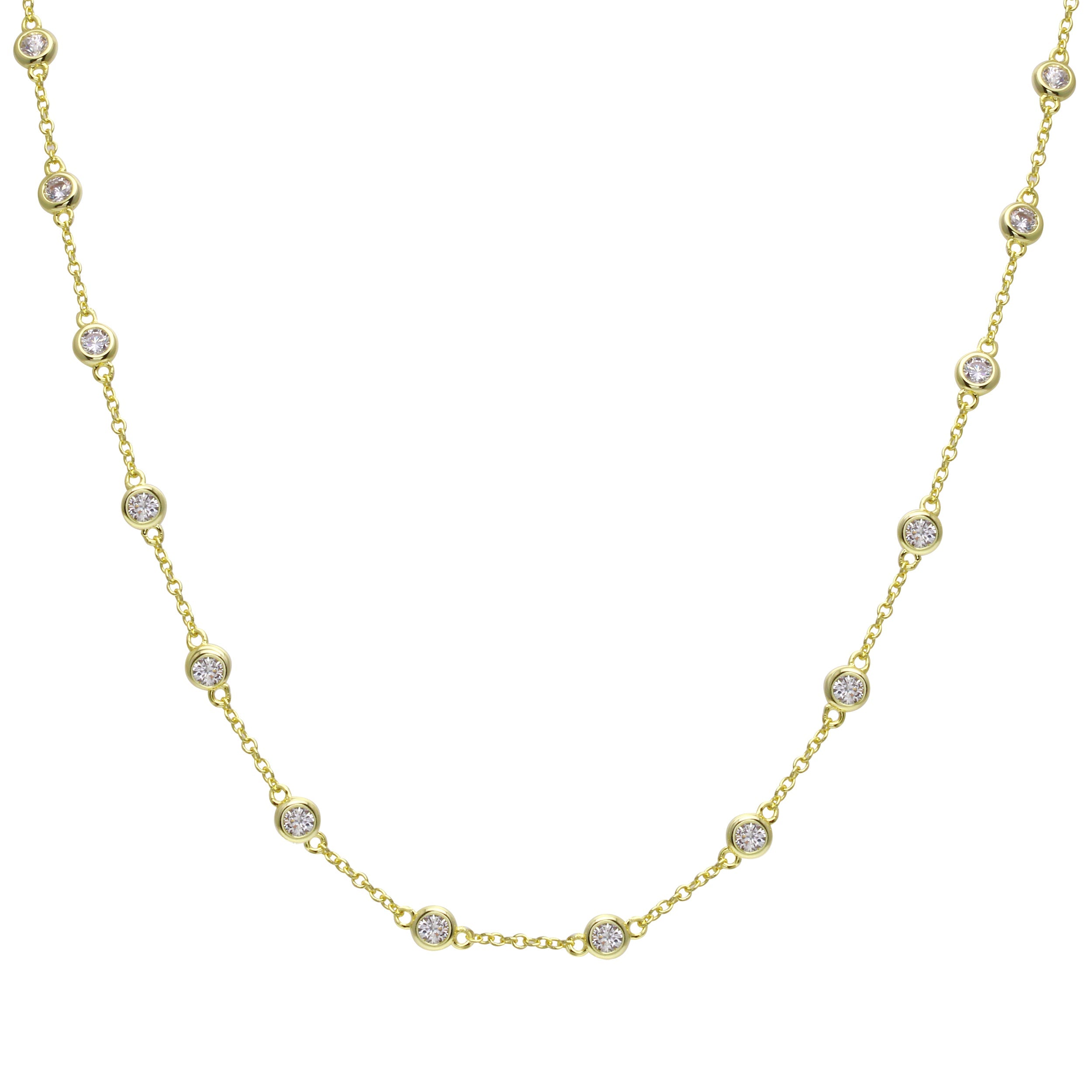 Bezel Strand Necklace