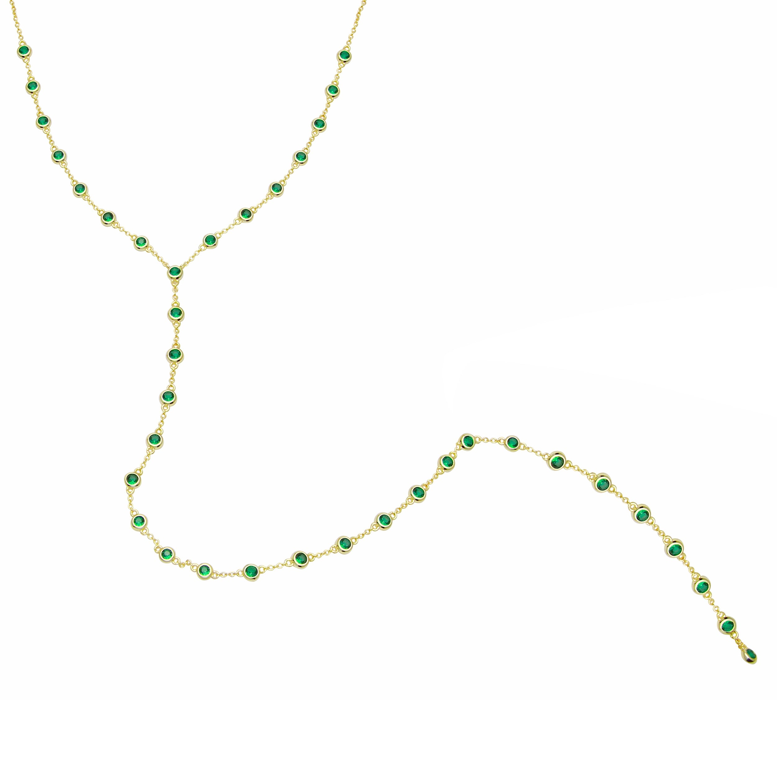 Emerald Bezel Lariat