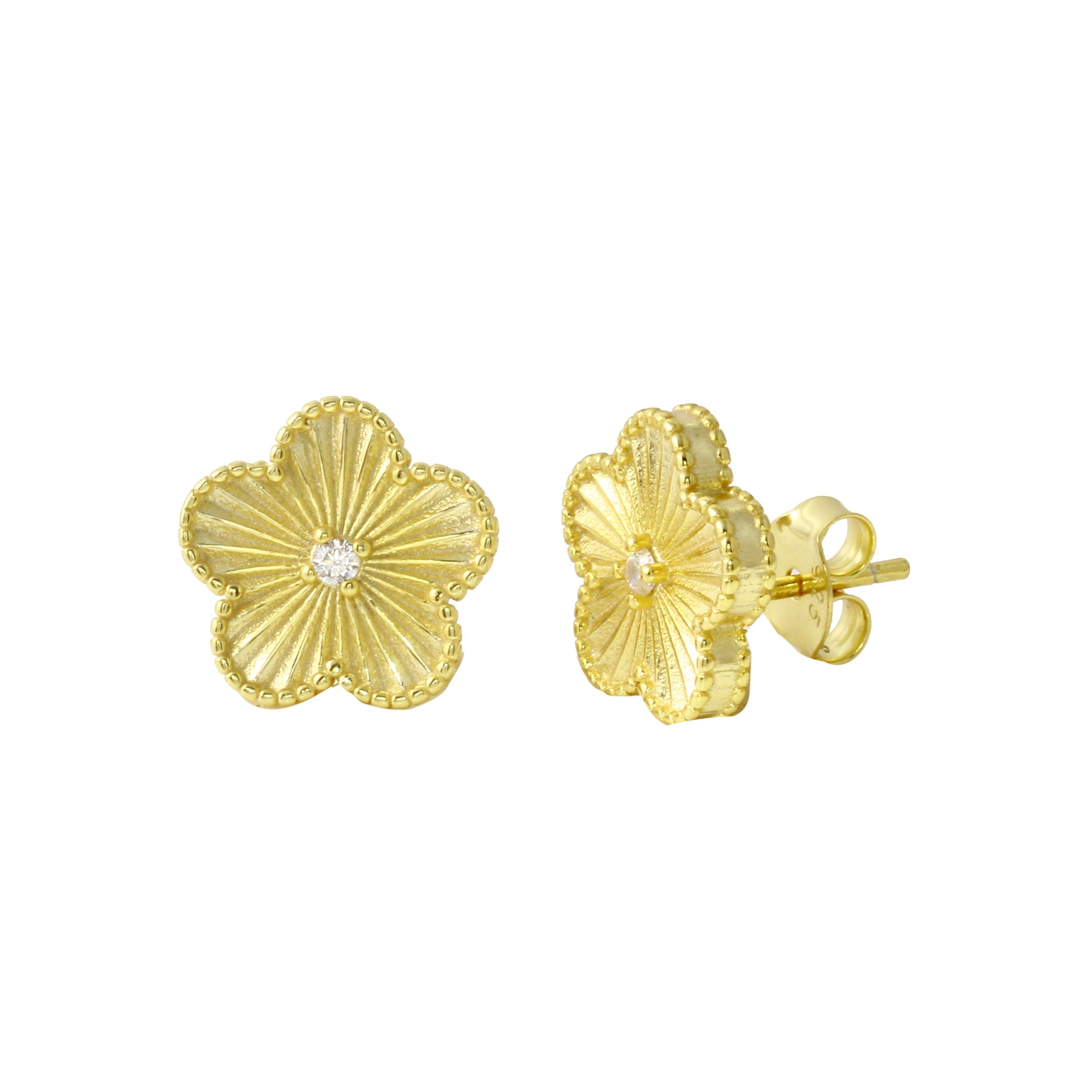 Fluted Flower Studs