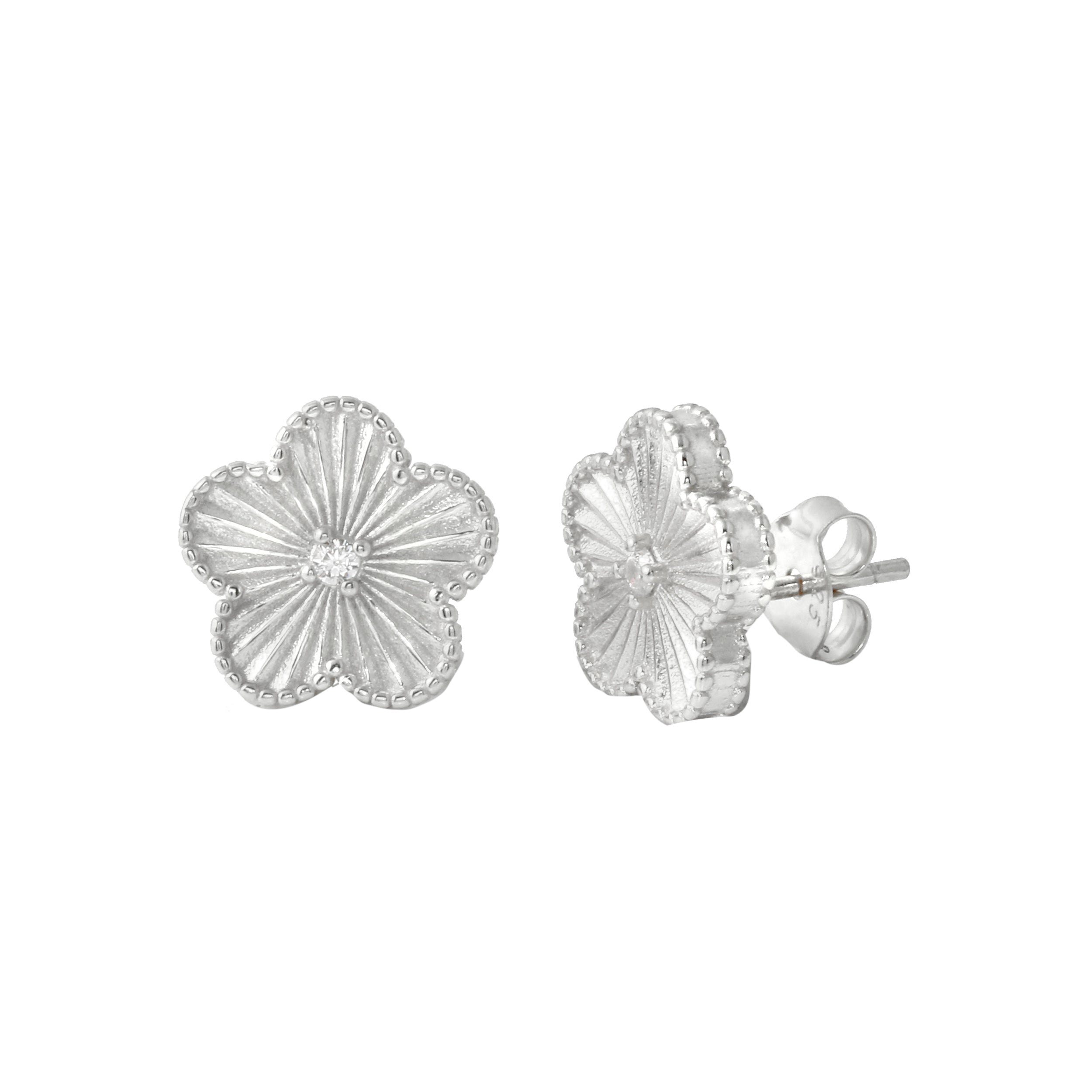 Fluted Flower Studs