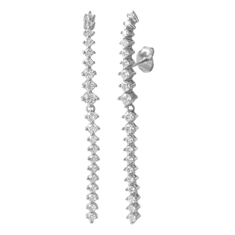 Graduated Diamond Drop Earring