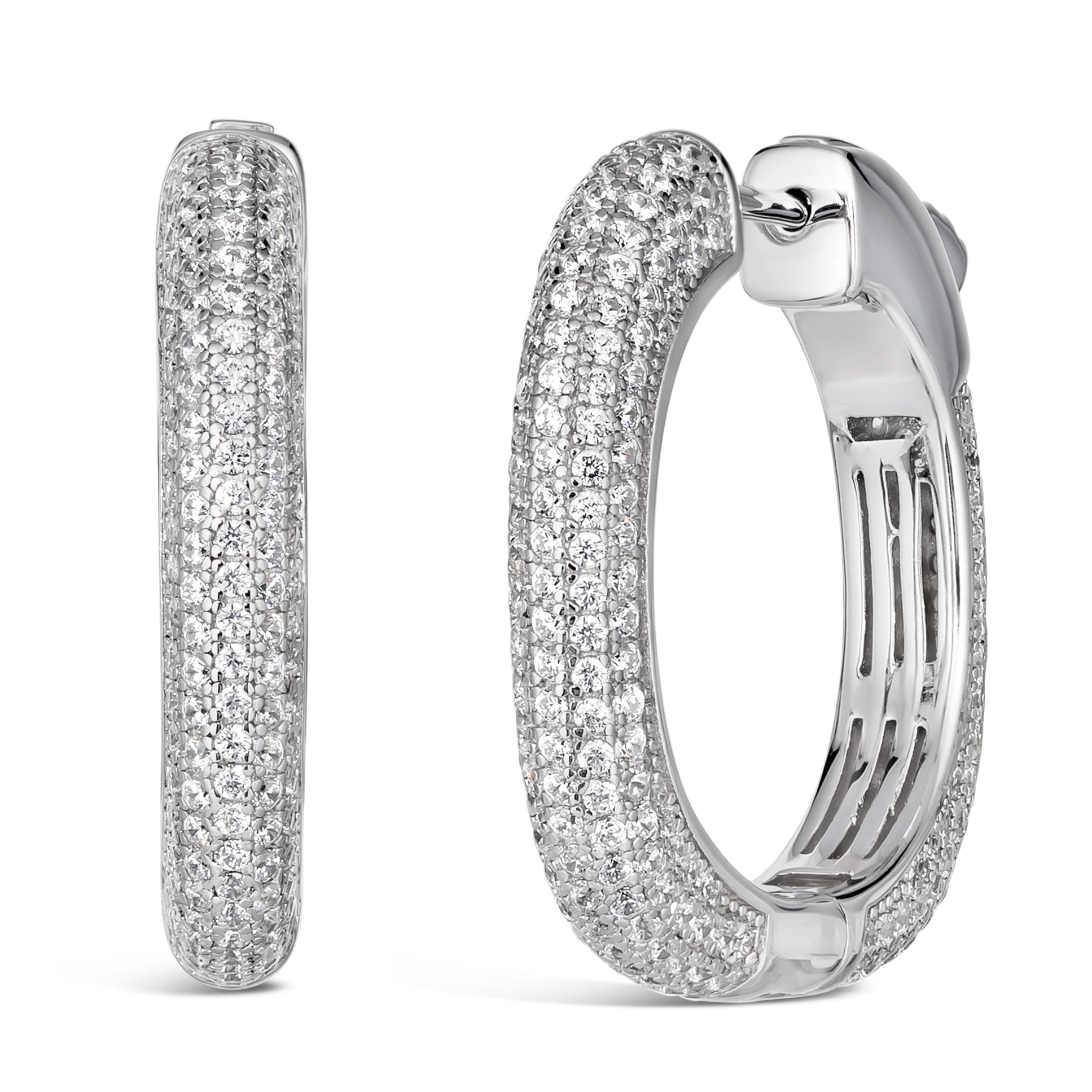 Amore Pave Hoop Earrings