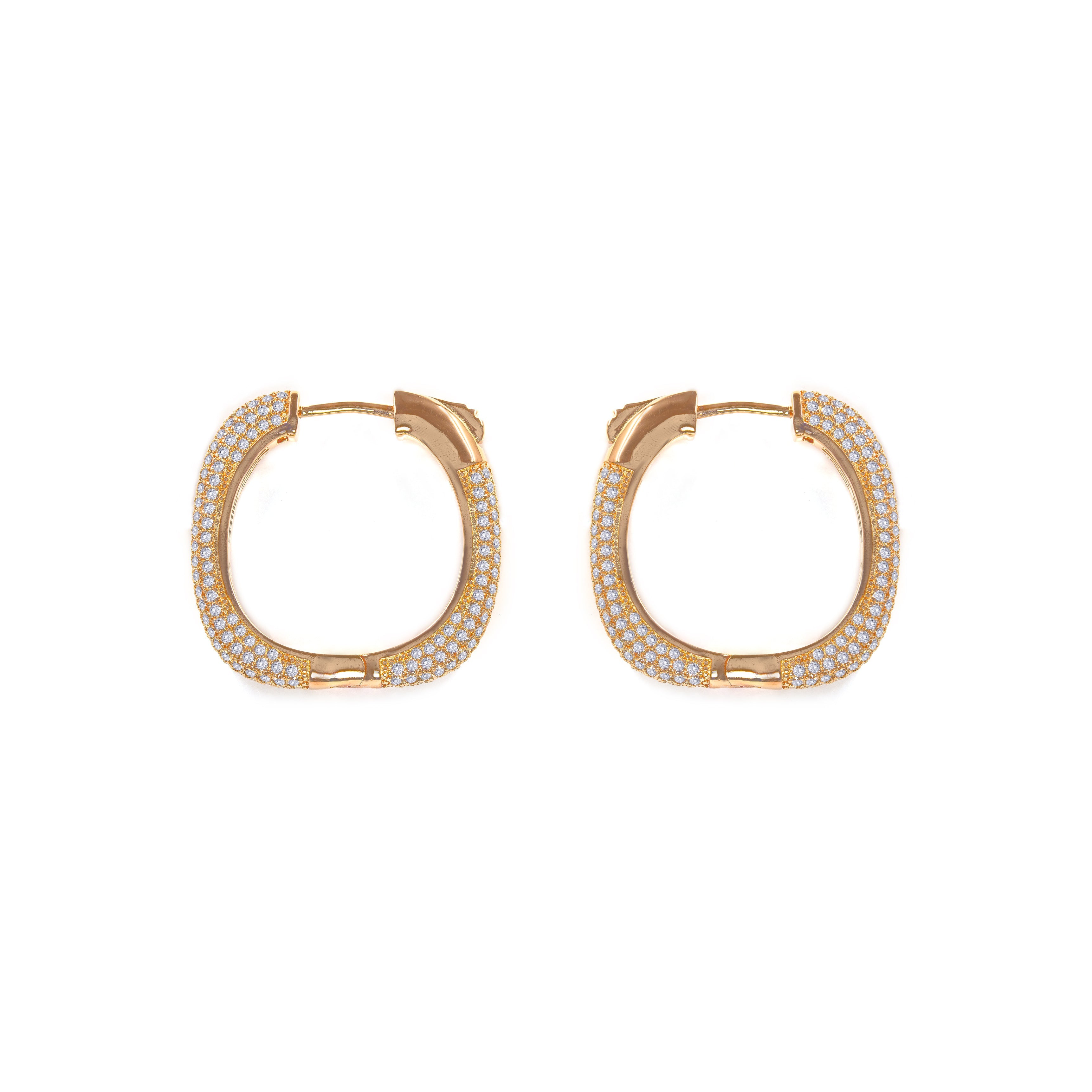 Amore Pave Hoop Earrings