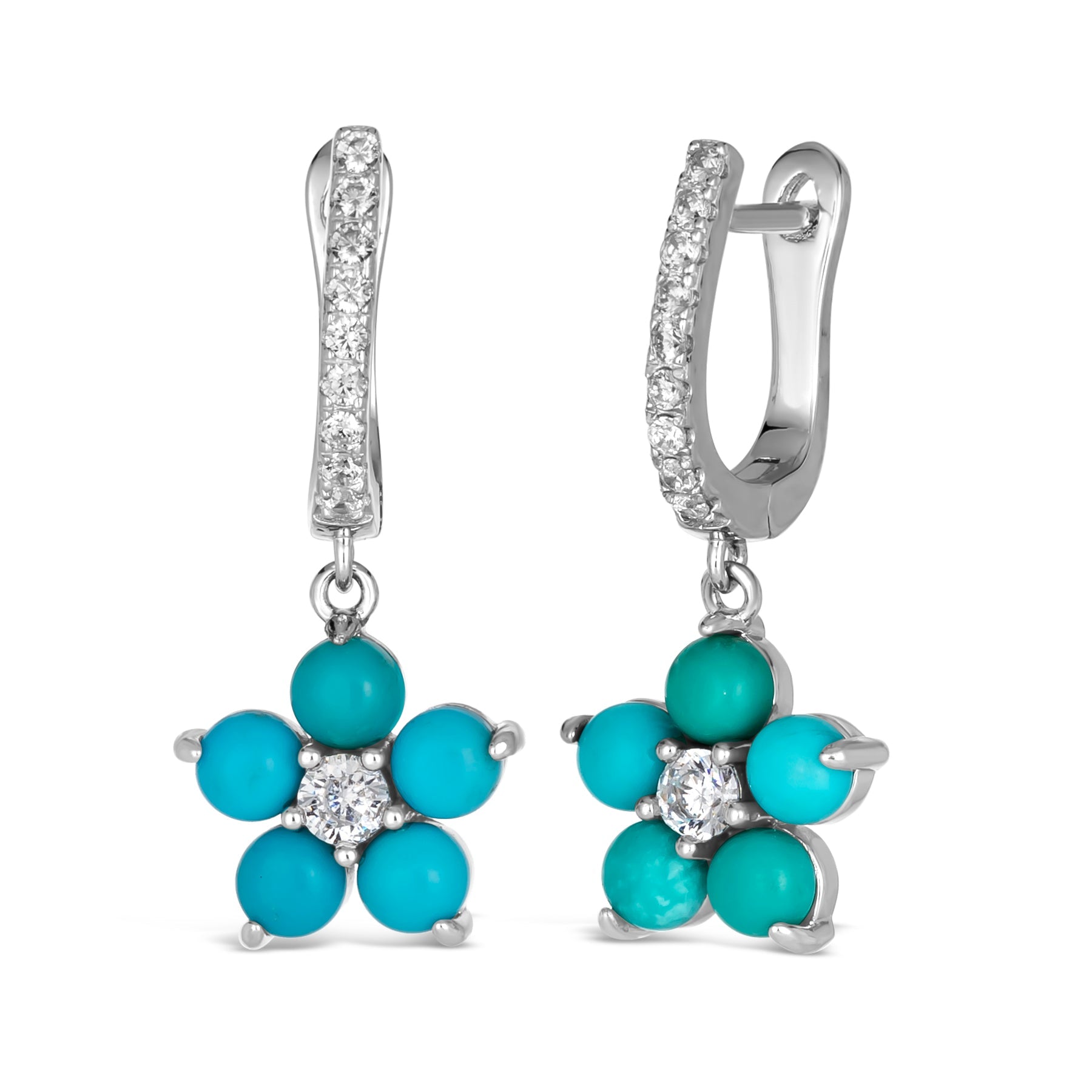 Olivia 73 Blue Turquoise Flower