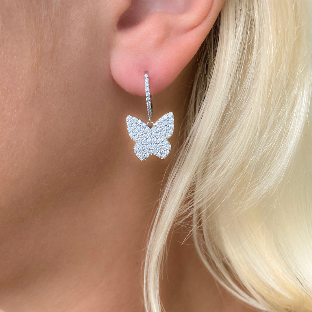 Diamond Essence Butterfly Earrings