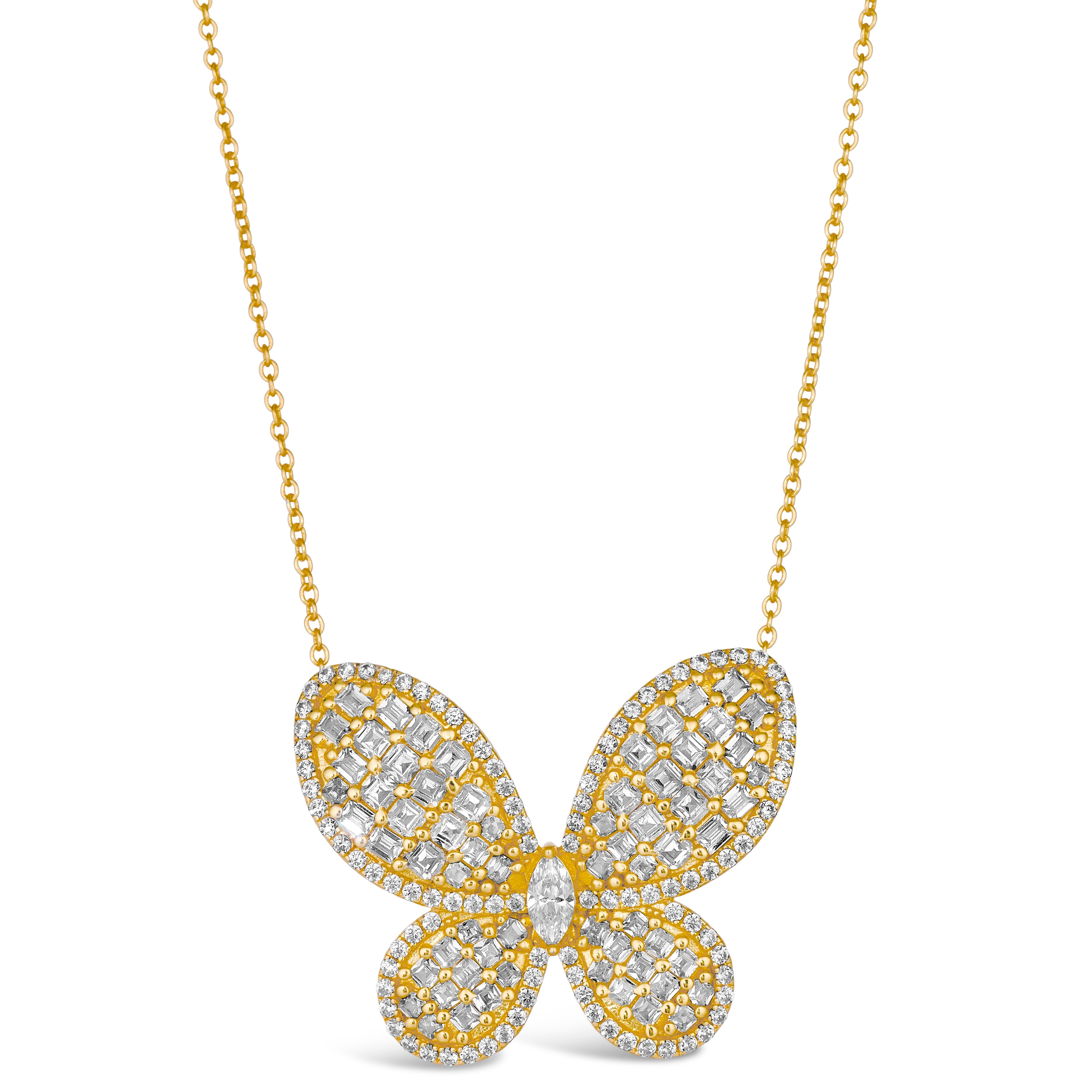 Olivia 80 Large Butterfly Necklace