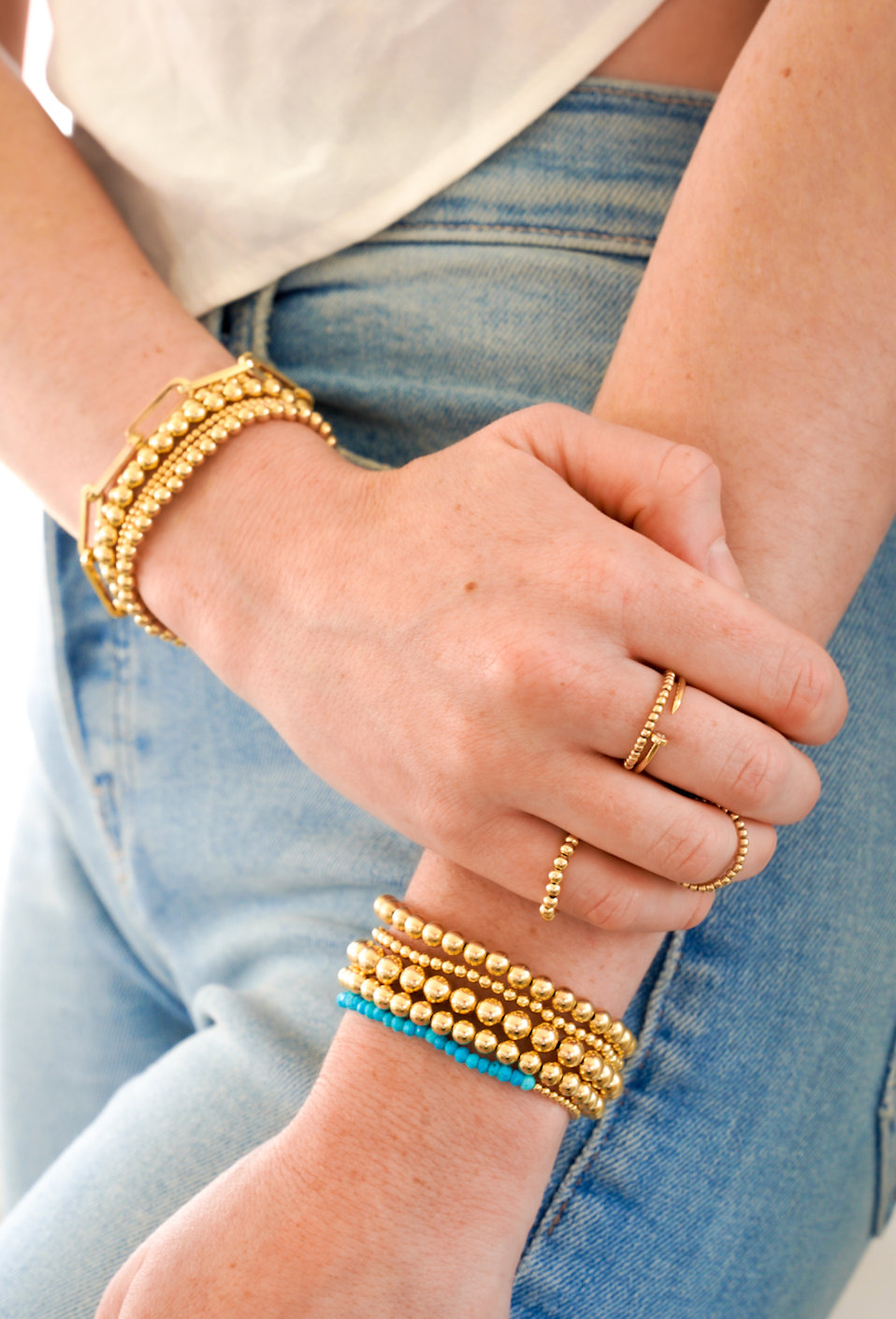 2MM Signature Bracelet with Classic Turquoise