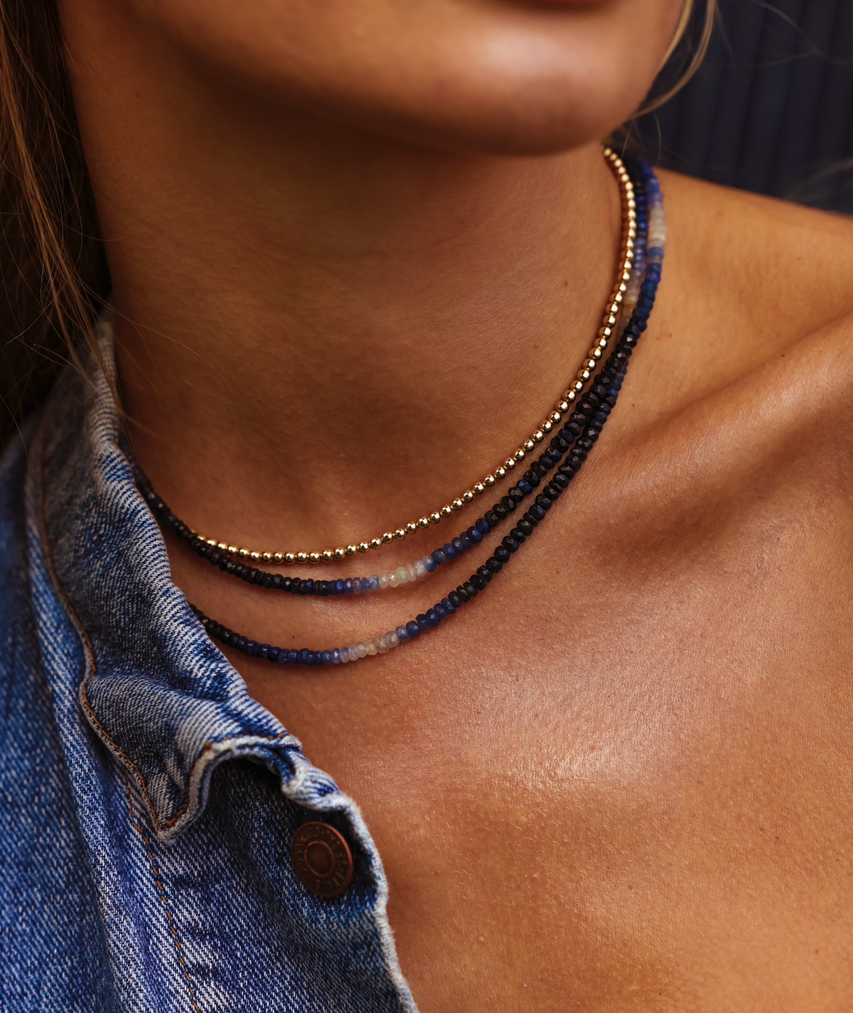 Blue Sapphire Ombré Necklace