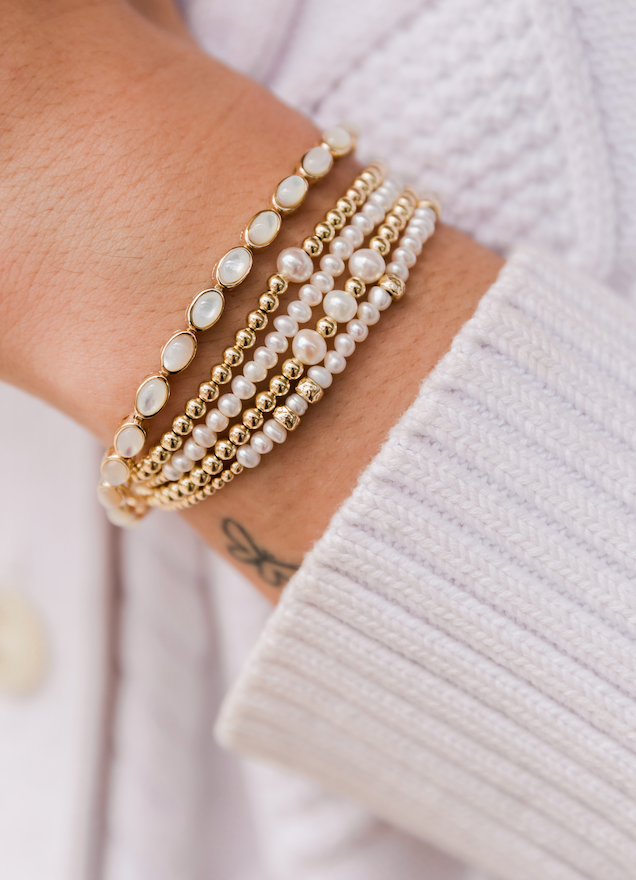 June Pearl and Rondelle Bracelet