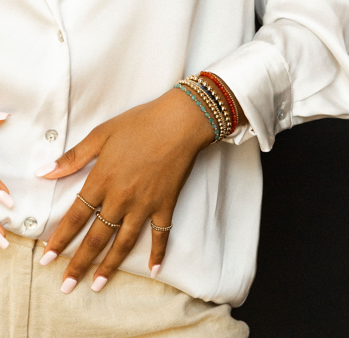 2MM Signature Bracelet with Carnelian