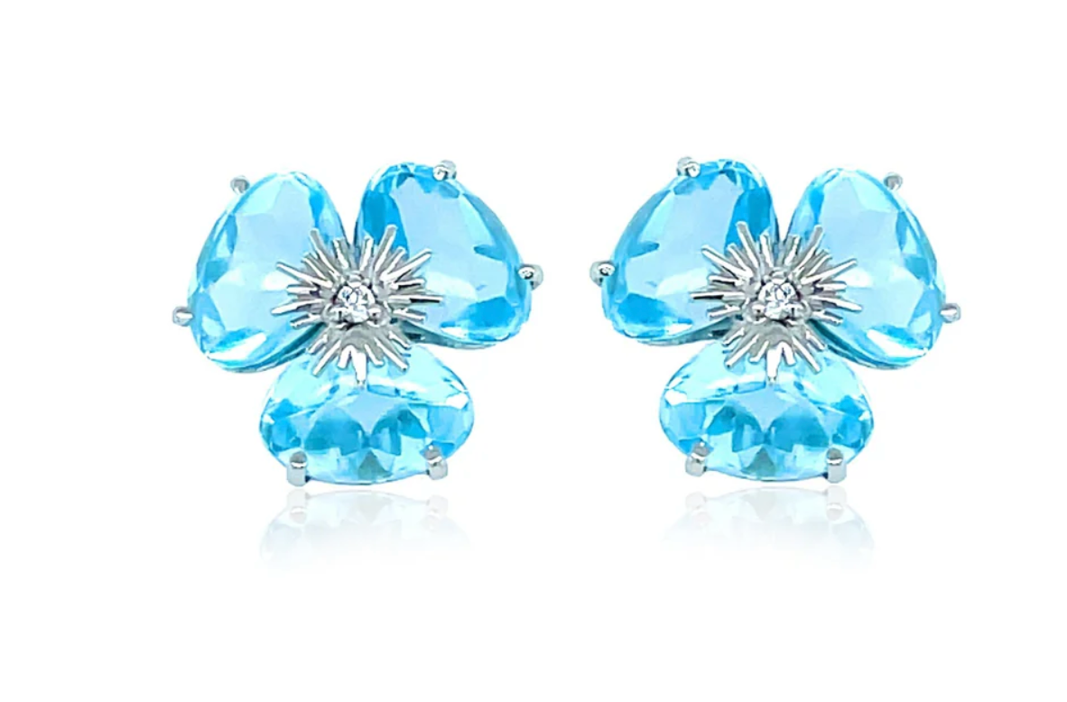 18K PENSÉE EARRINGS - (SMALL)