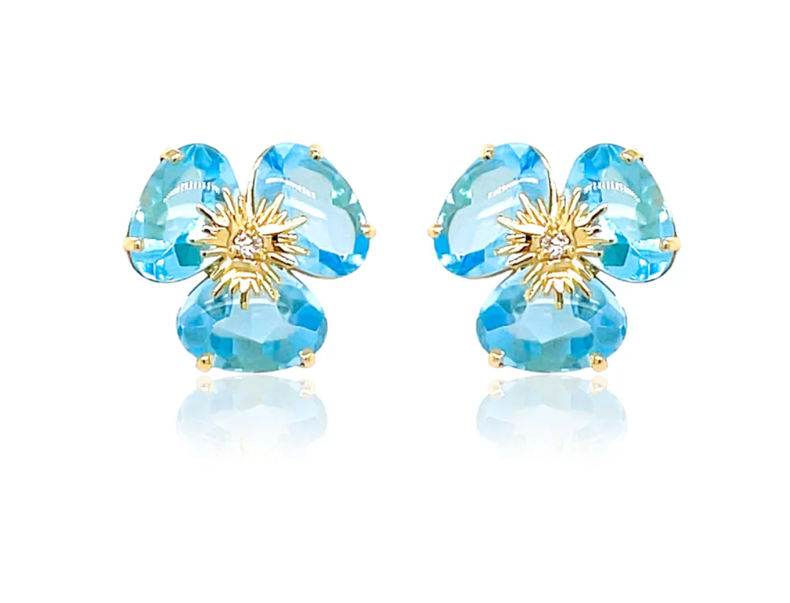 18K PENSÉE EARRINGS - (MEDIUM)