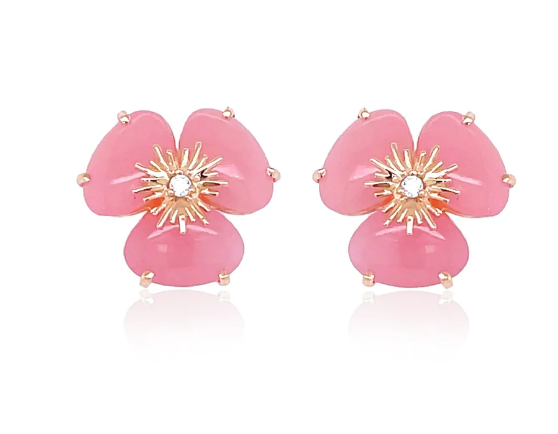 18K PENSÉE EARRINGS - (MEDIUM)