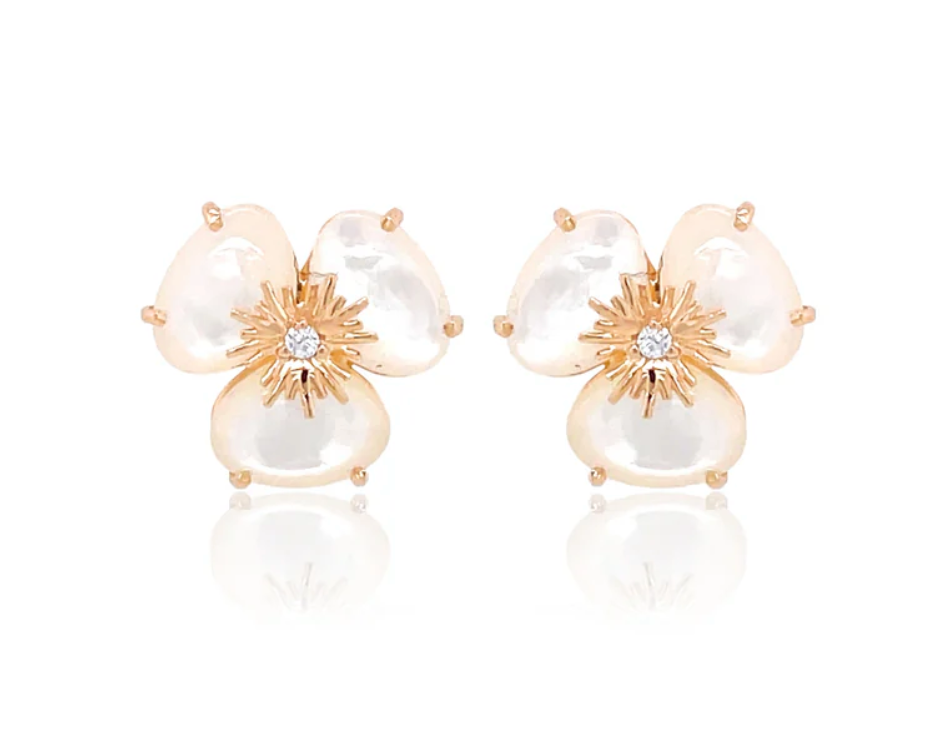 18K PENSÉE EARRINGS - (SMALL)