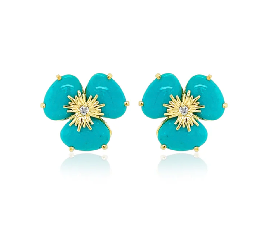 18K PENSÉE EARRINGS - (SMALL)