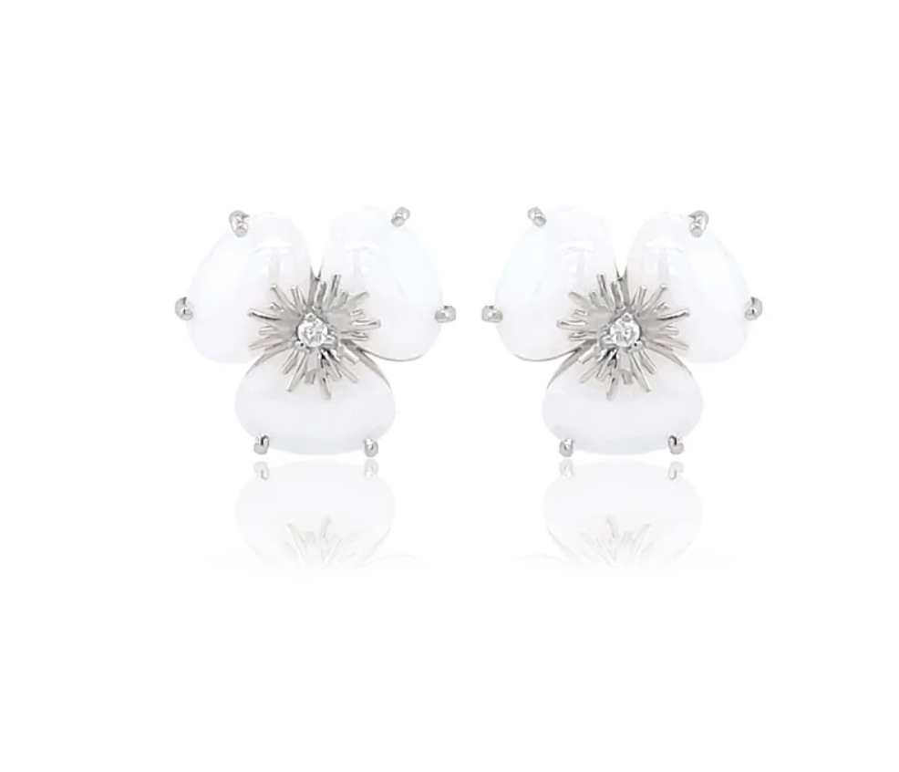 18K PENSÉE EARRINGS - (SMALL)