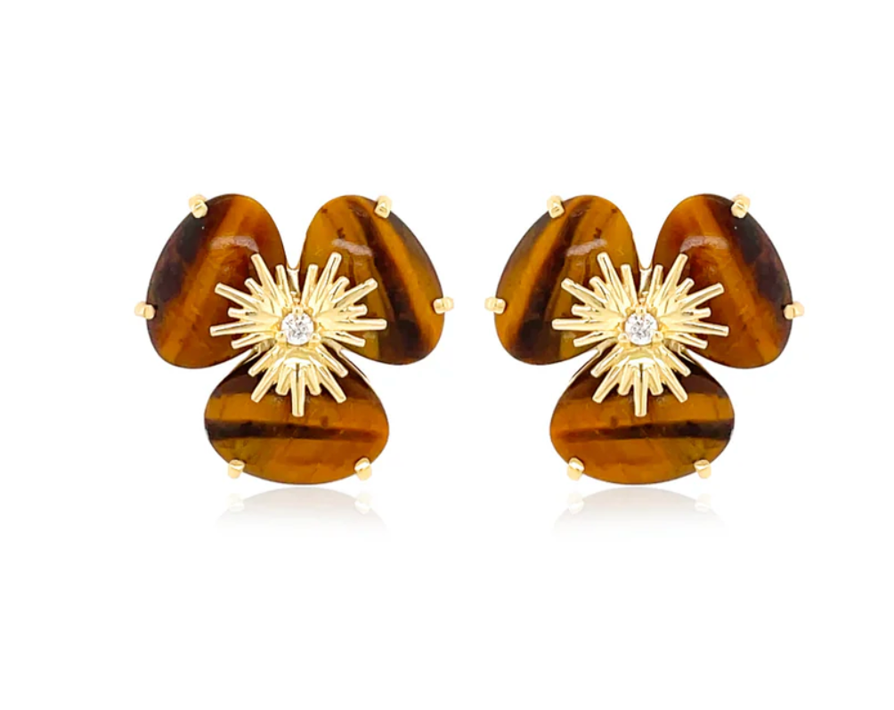 18K PENSÉE EARRINGS - (MEDIUM)