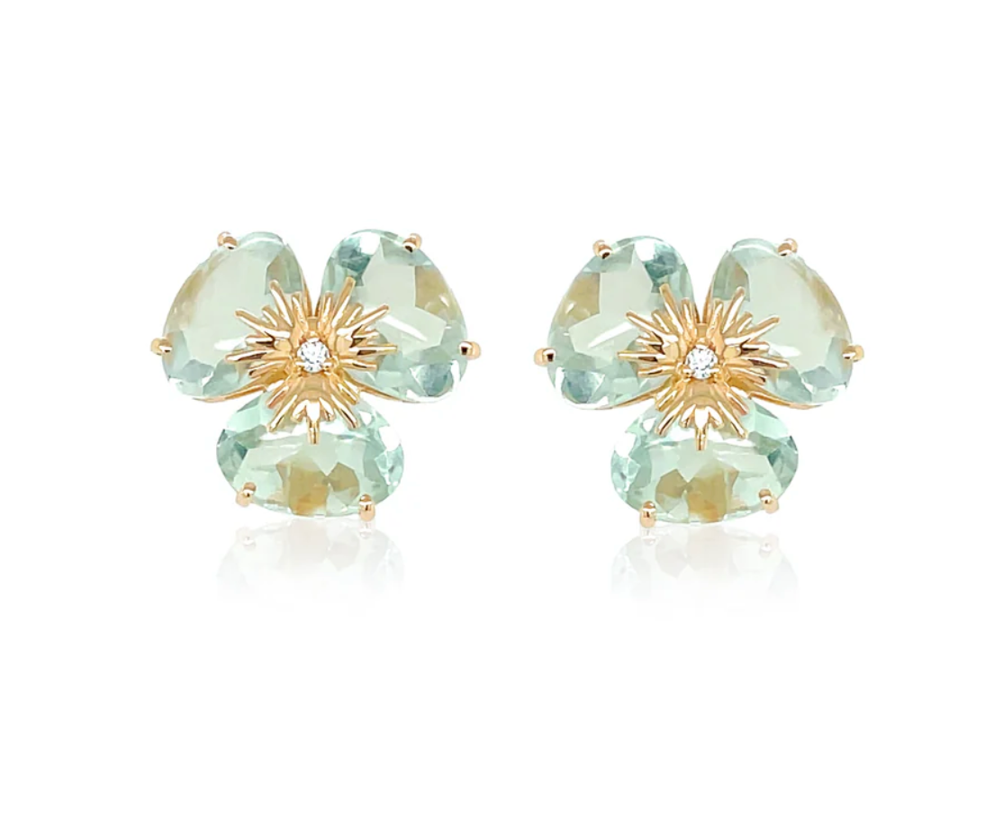 18K PENSÉE EARRINGS - (MEDIUM)