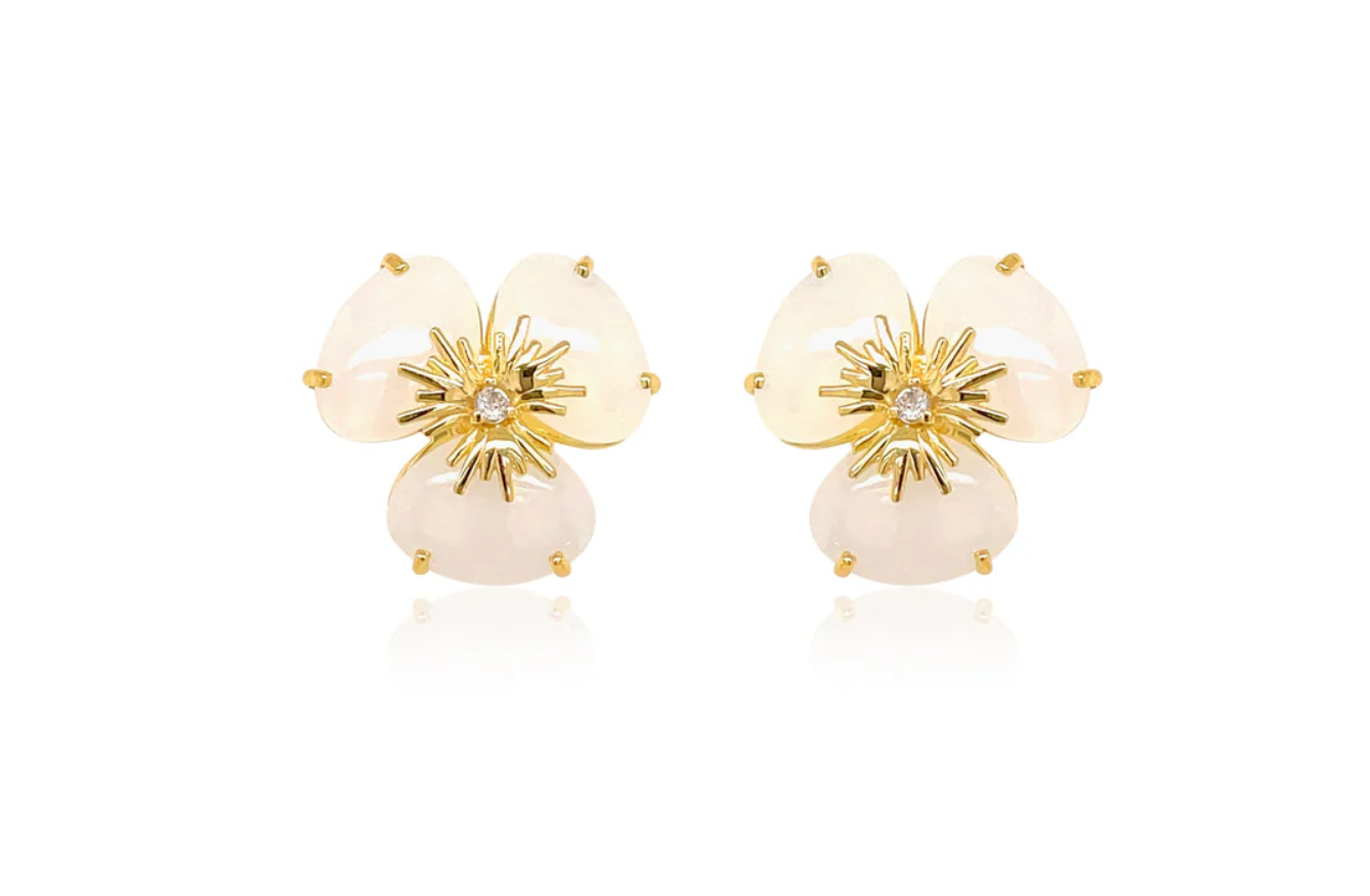 18K PENSÉE EARRINGS - (SMALL)