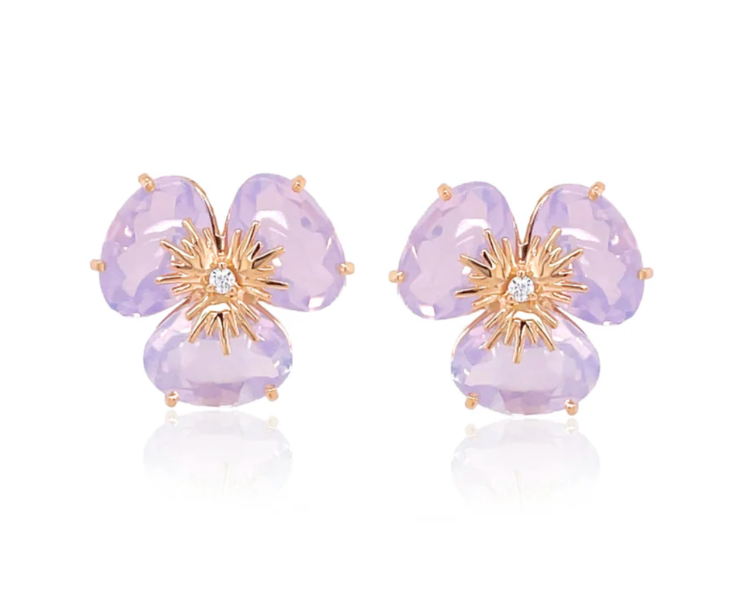 18K PENSÉE EARRINGS - (SMALL)