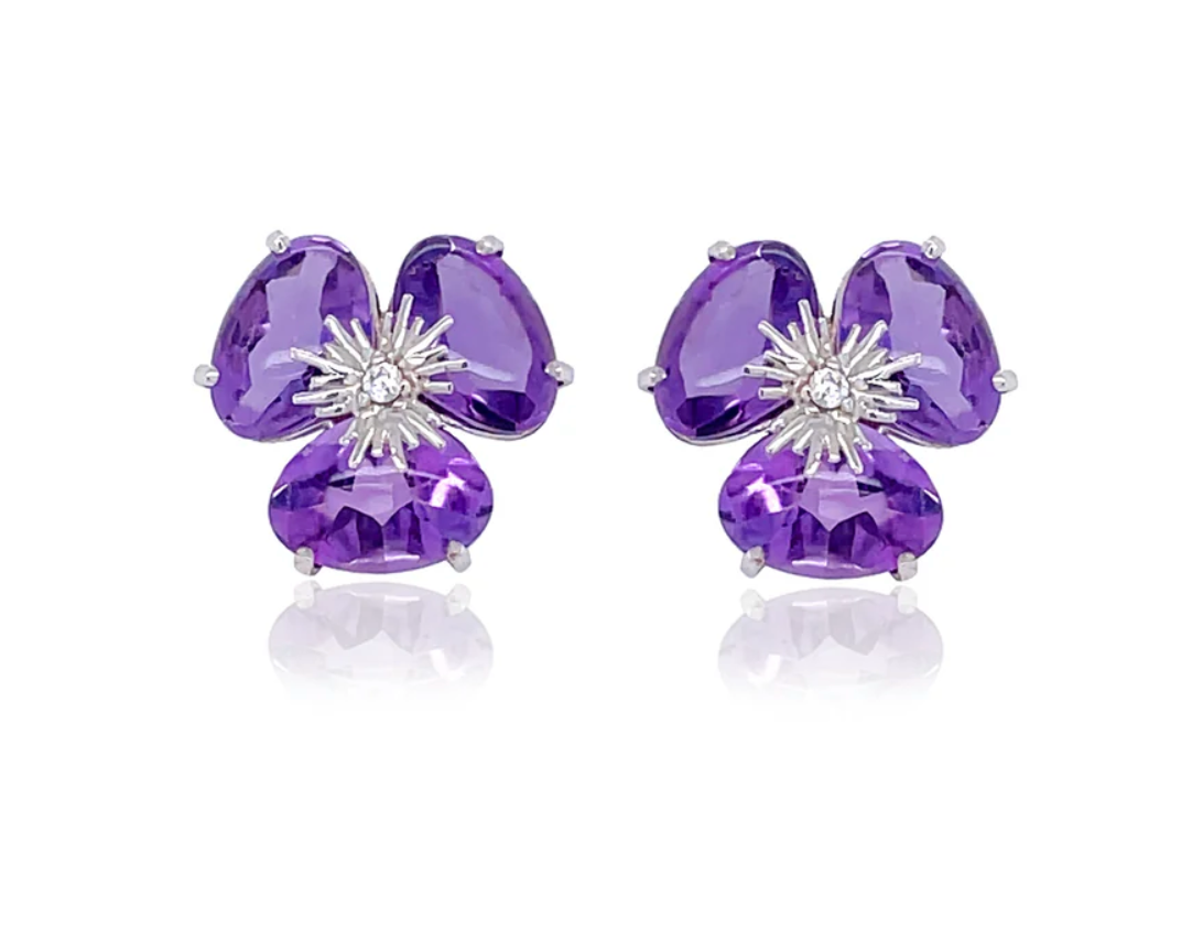 18K PENSÉE EARRINGS - (SMALL)