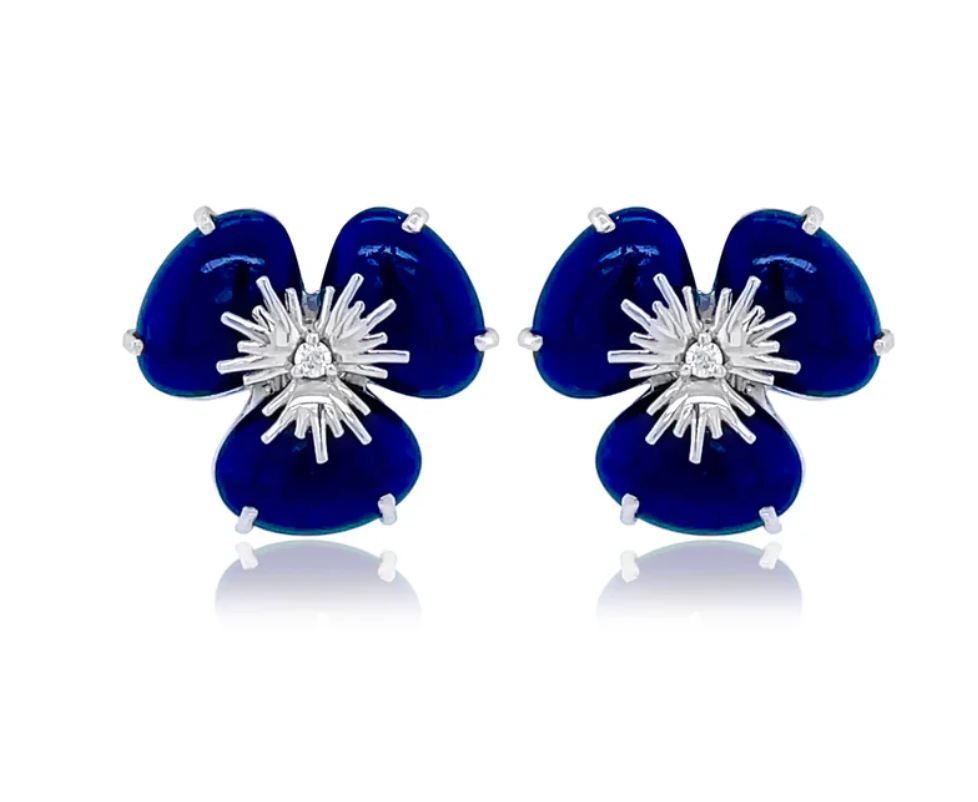 18K PENSÉE EARRINGS - (MEDIUM)