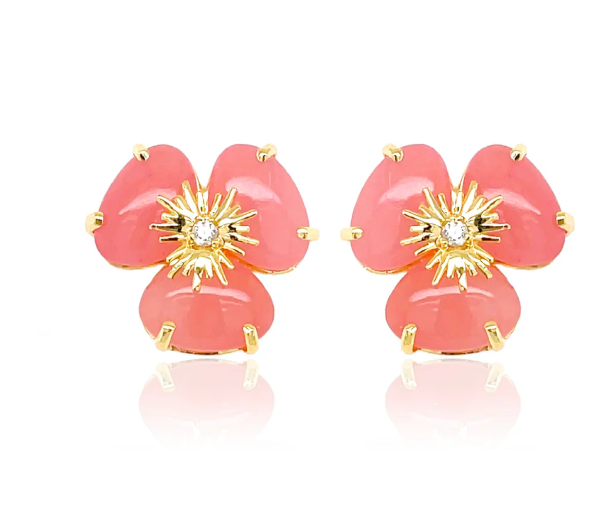 18K PENSÉE EARRINGS - (MEDIUM)