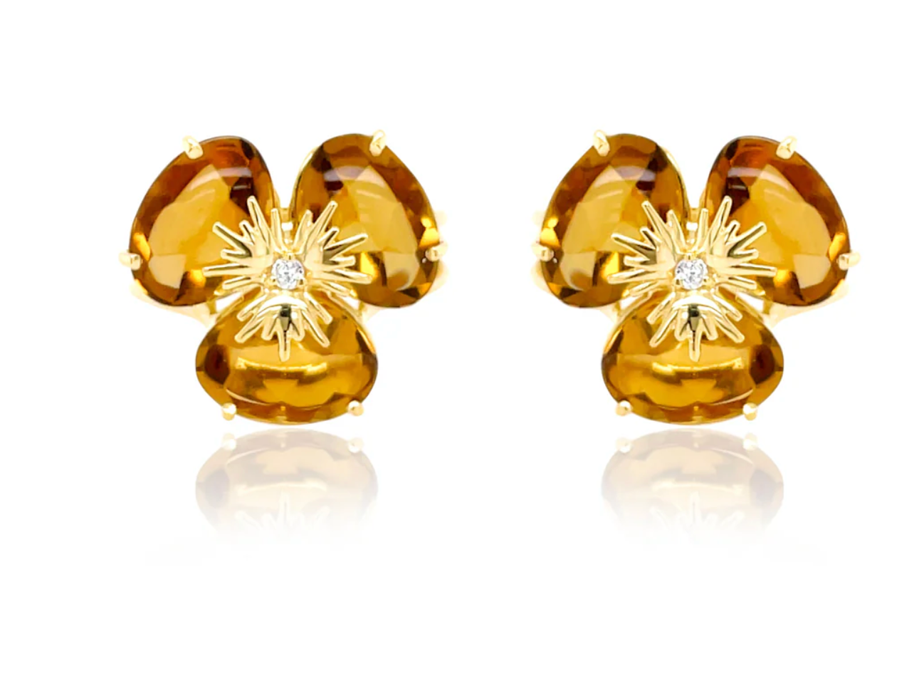 18K PENSÉE EARRINGS - (MEDIUM)