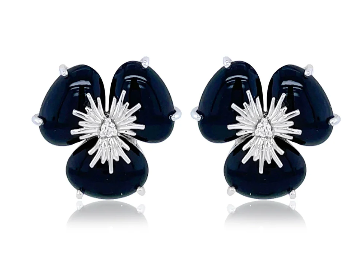 18K PENSÉE EARRINGS - (MEDIUM)