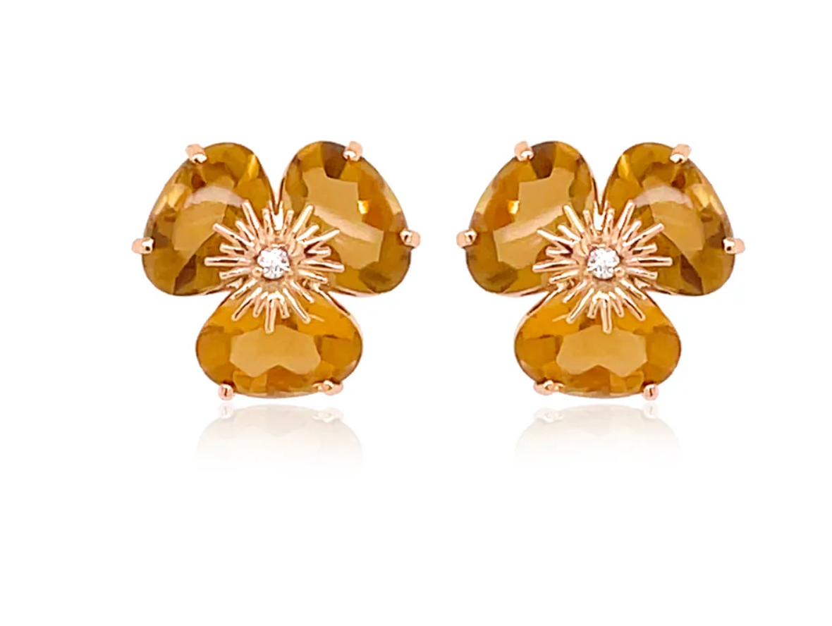 18K PENSÉE EARRINGS - (MEDIUM)