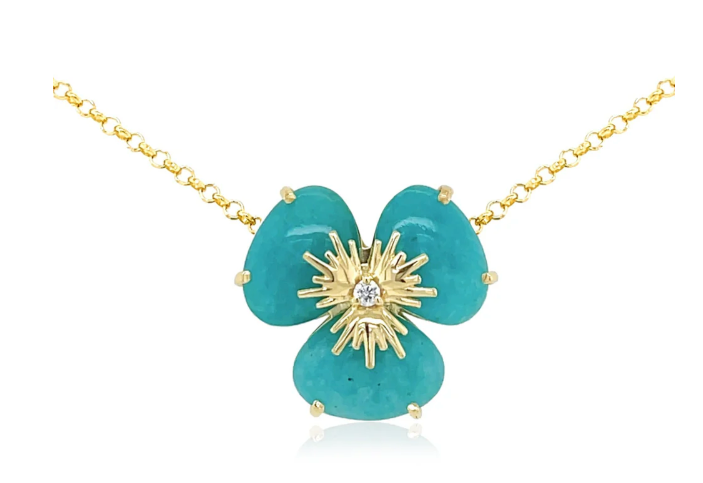 18K PENSÉE NECKLACE - (SMALL)