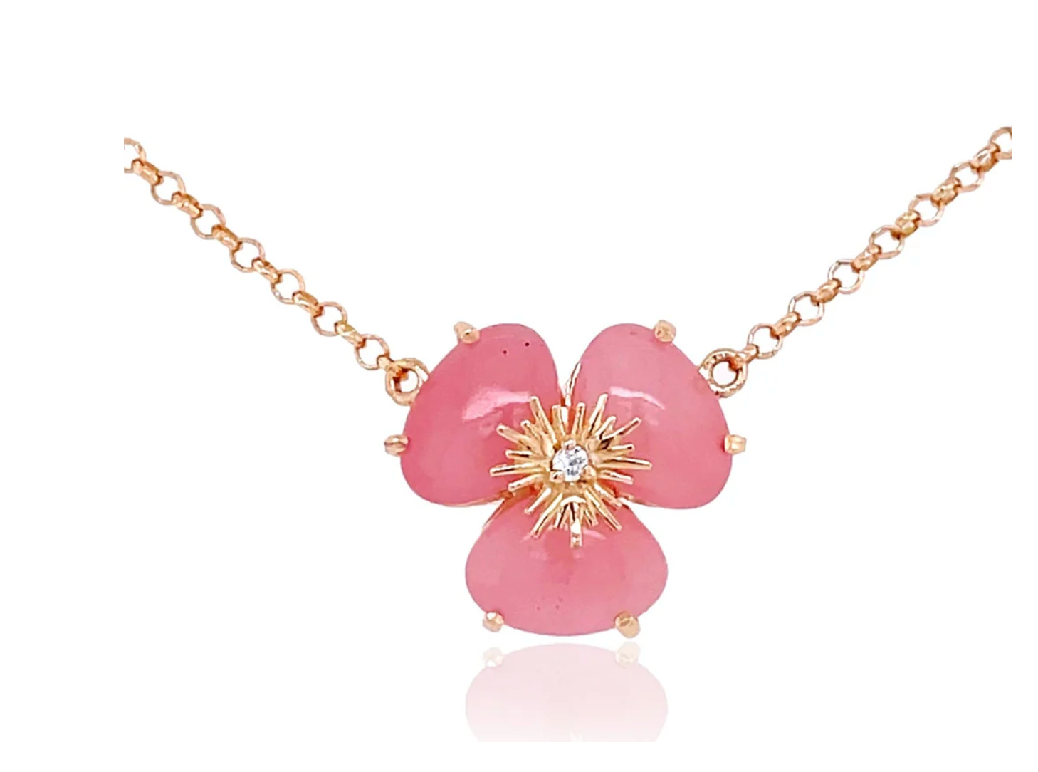 18K PENSÉE NECKLACE - (MEDIUM)