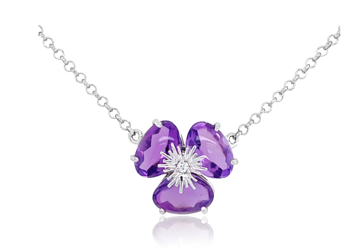 18K PENSÉE NECKLACE - (SMALL)