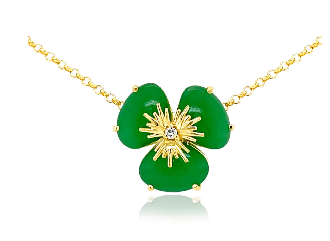 18K PENSÉE NECKLACE - (MEDIUM)