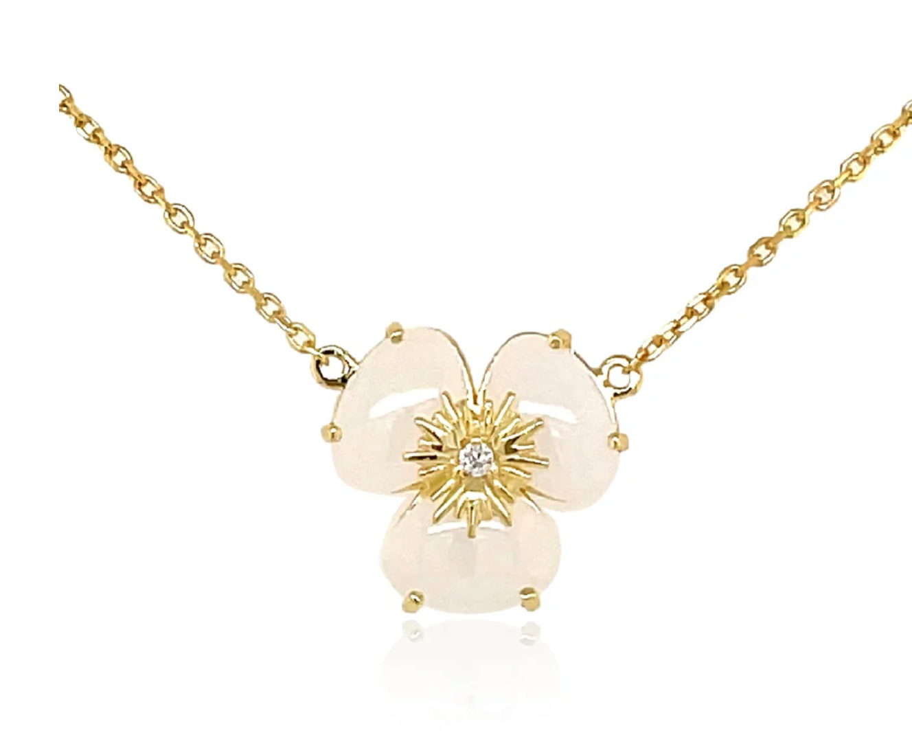 18K PENSÉE NECKLACE - (SMALL)