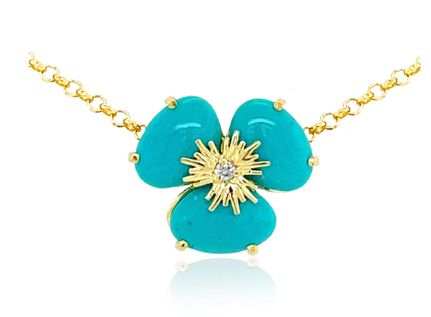 18K PENSÉE NECKLACE - (SMALL)