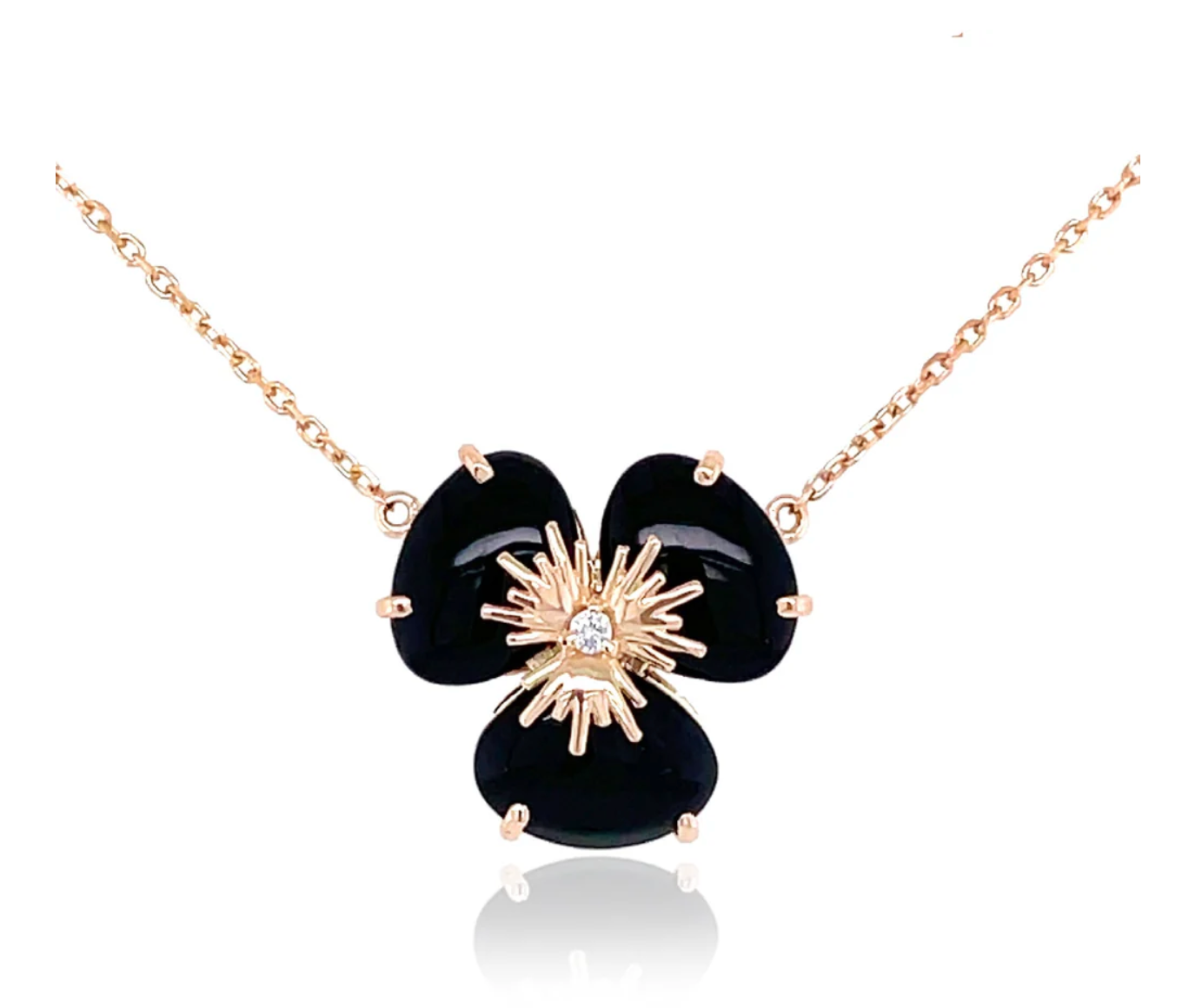 18K PENSÉE NECKLACE - (SMALL)