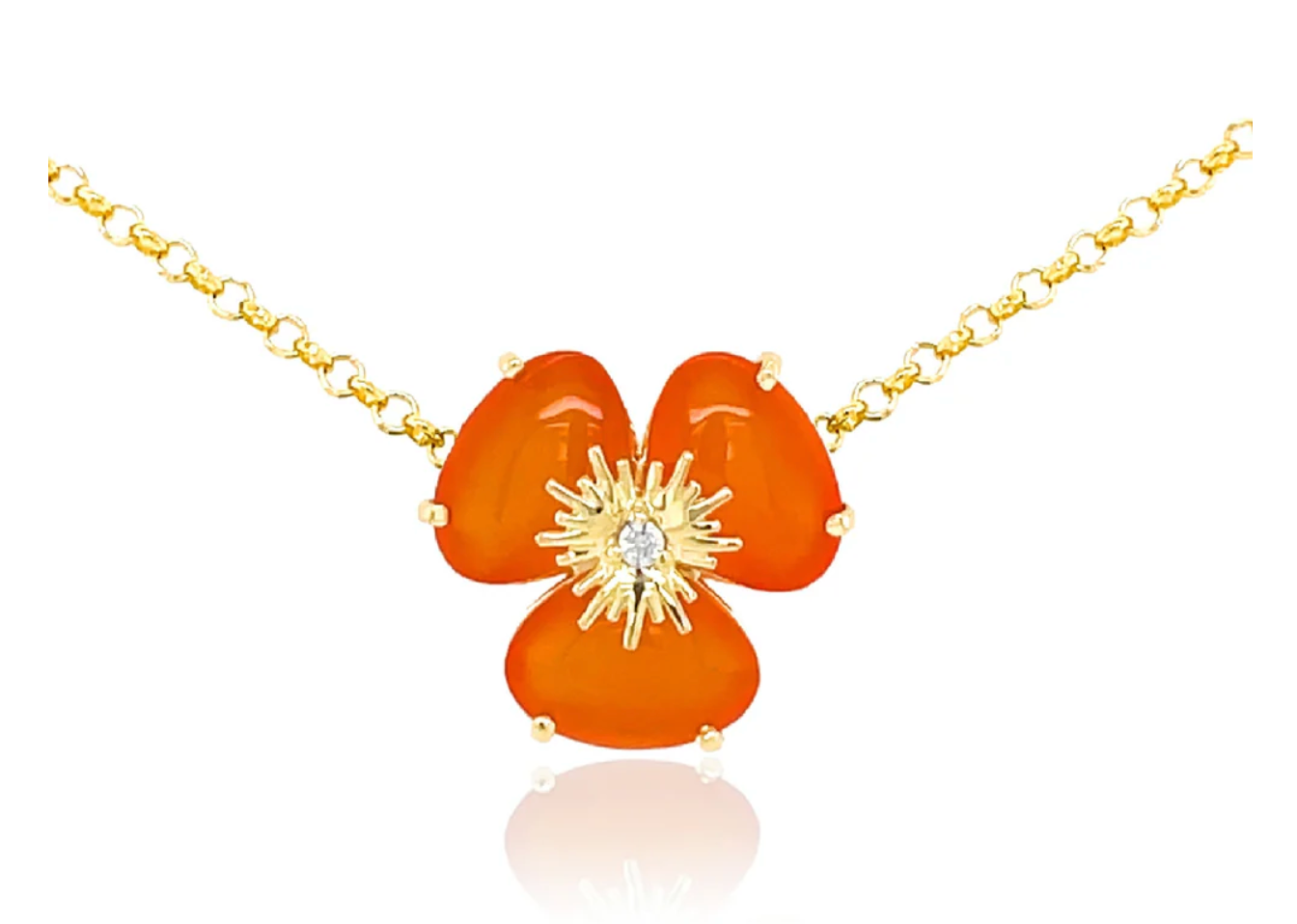 18K PENSÉE NECKLACE - (MEDIUM)